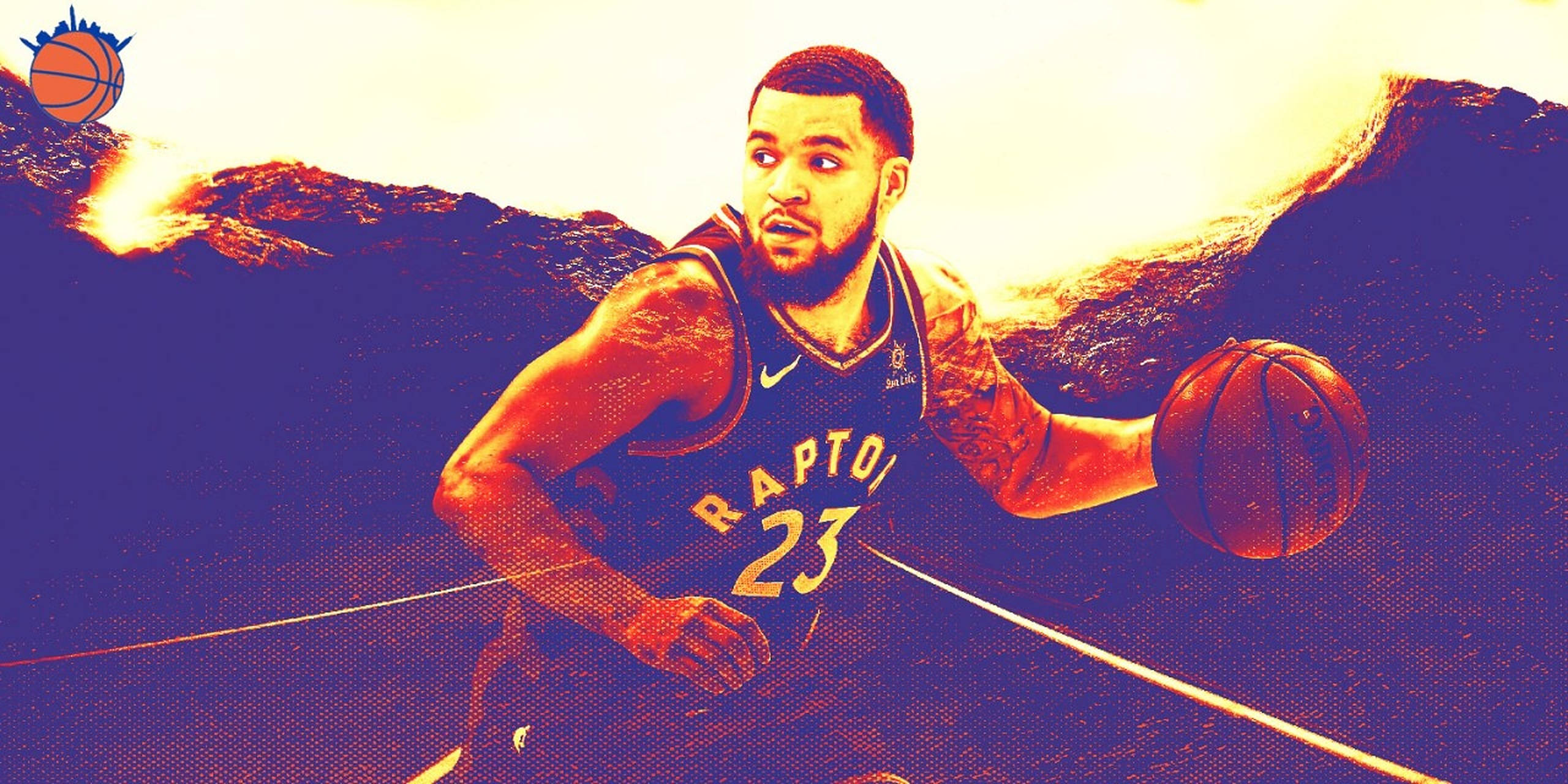 Fred VanVleet Artă Purple Fundal