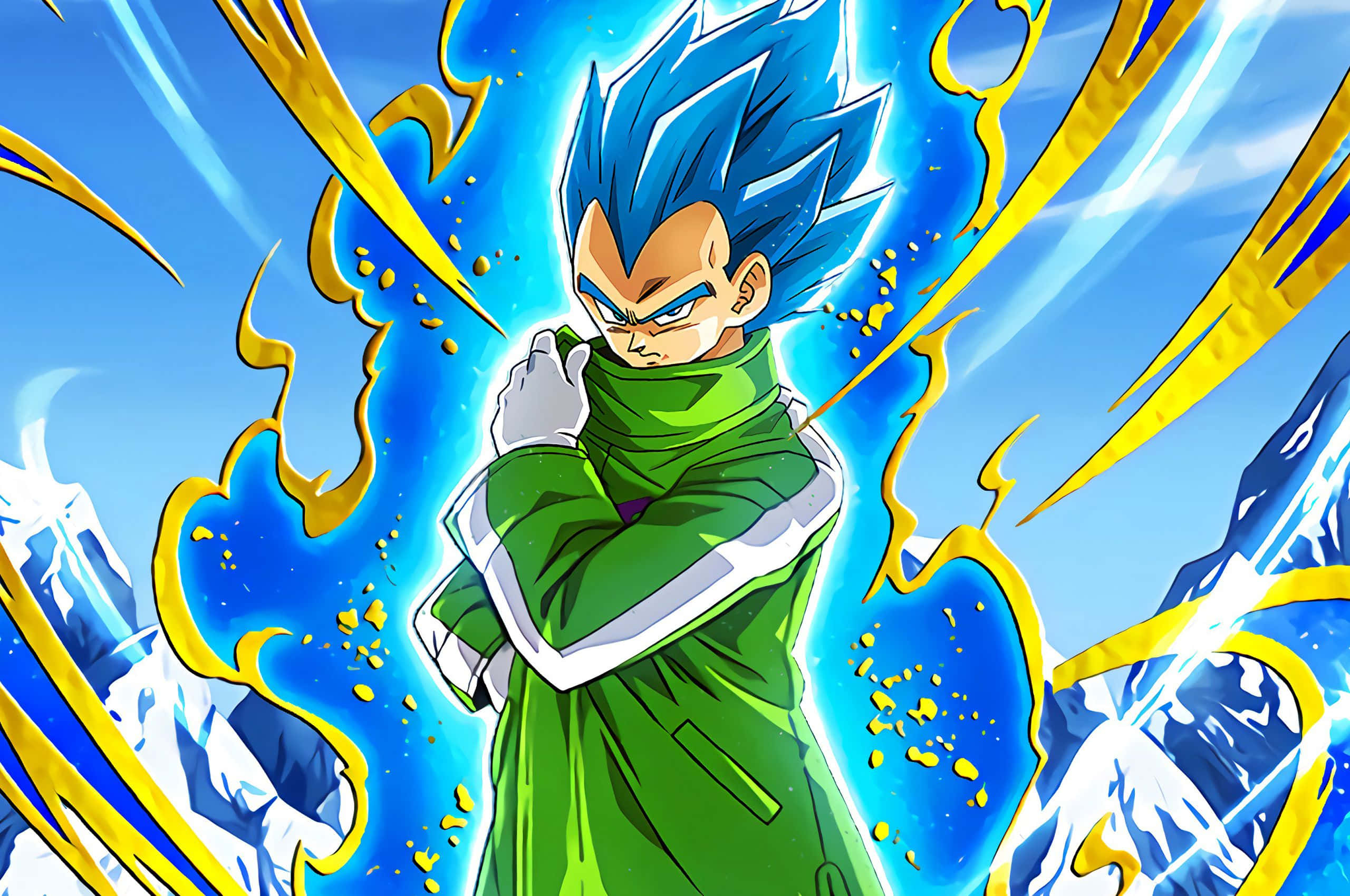 Freeza îl aduce pe Broly în lupta cu Goku și Vegeta în Dragon Ball Super Broly Fundal