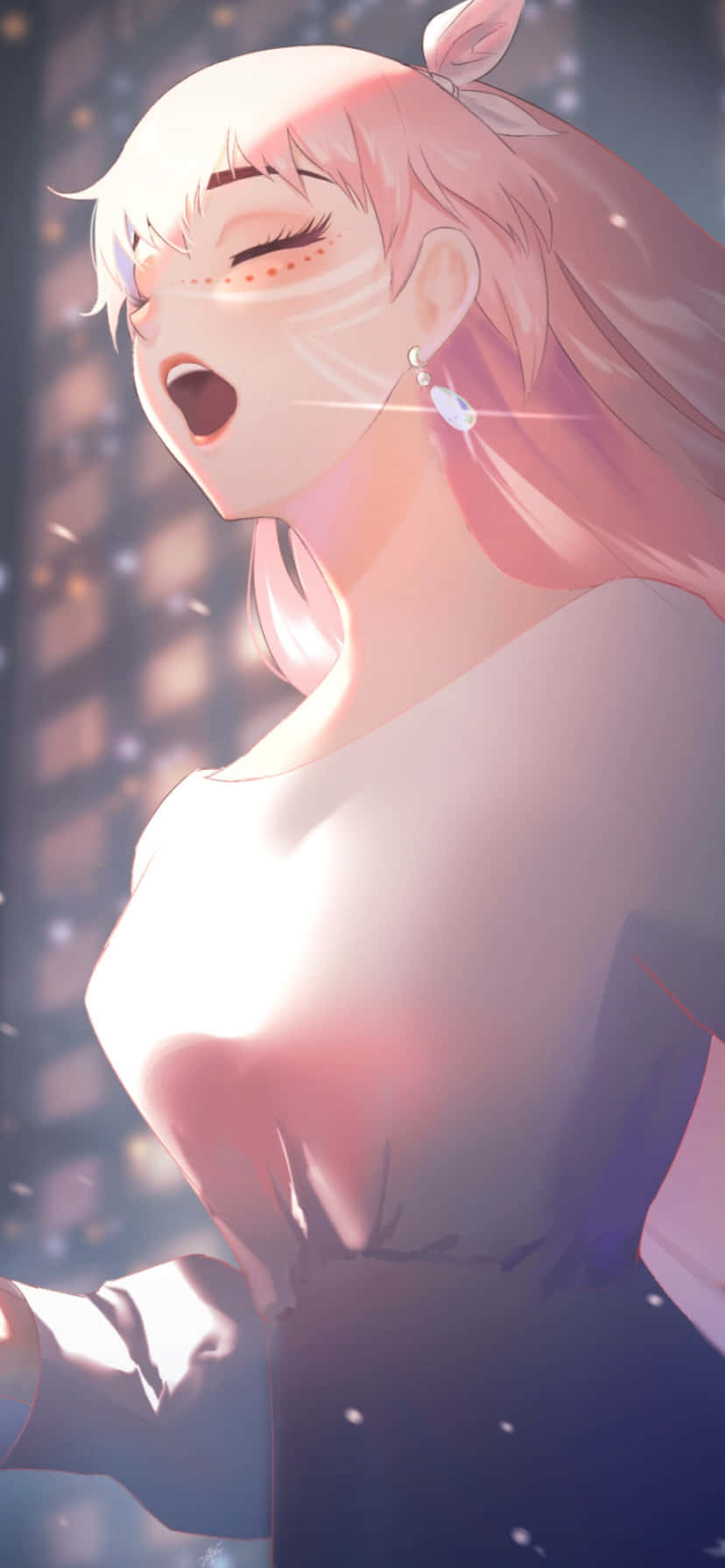 Frumoasa Belle Cântând Anime Fundal