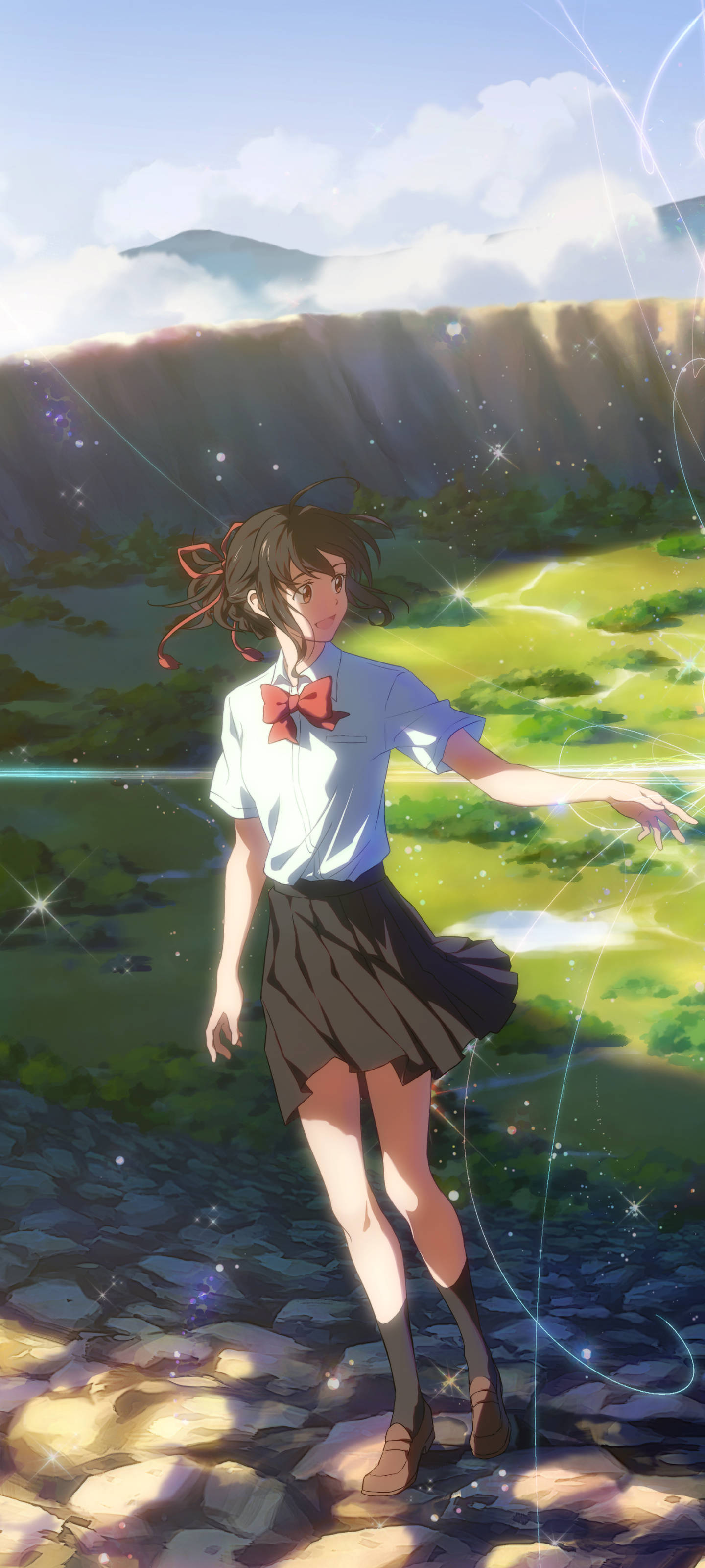 Frumoasa Mitsuha Kimi No Na Wa Telefon Fundal