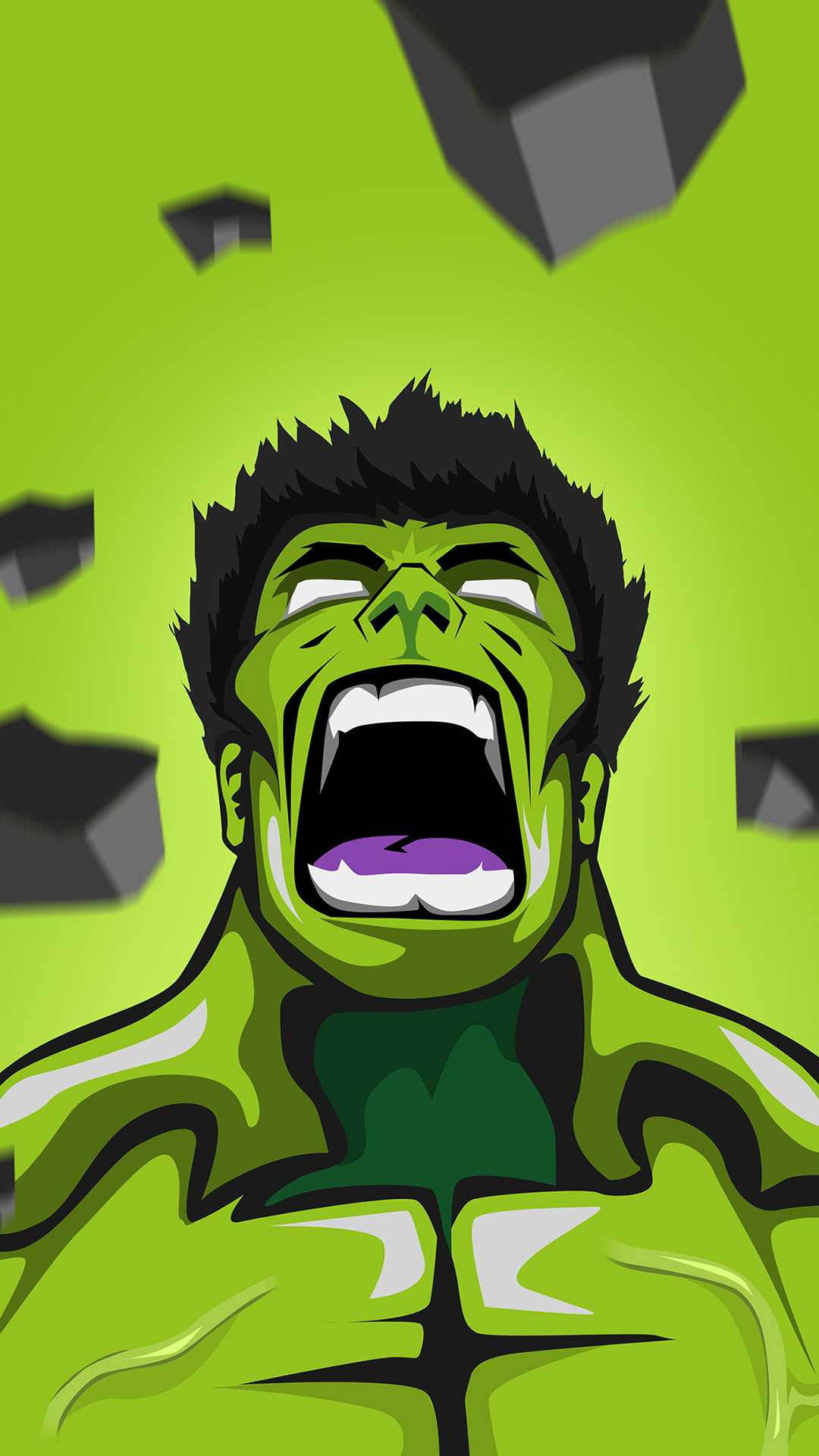 Frumoasa operă de artă verde Incredibilul Hulk Fundal