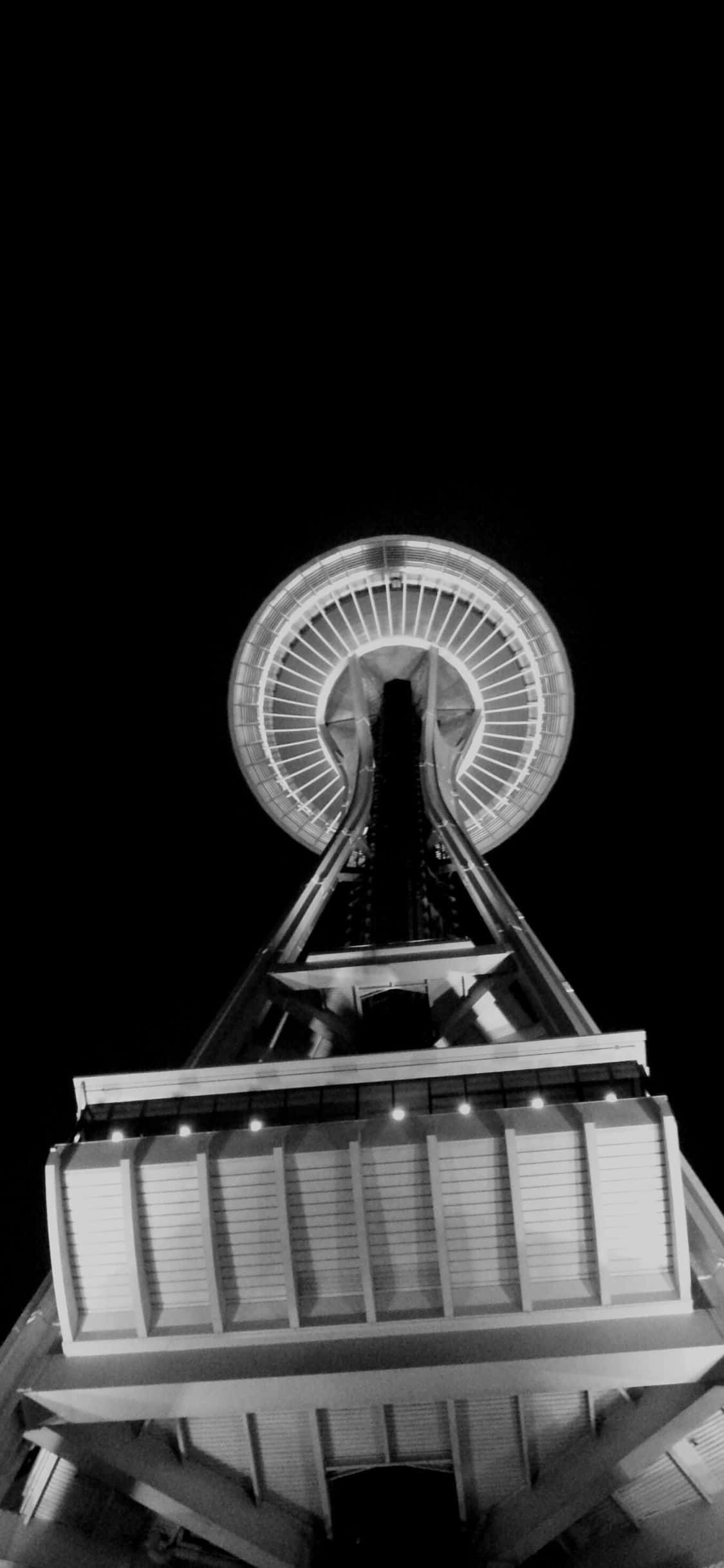 Frumosul orizont al Seattle văzut de la marginea iPhone X Fundal
