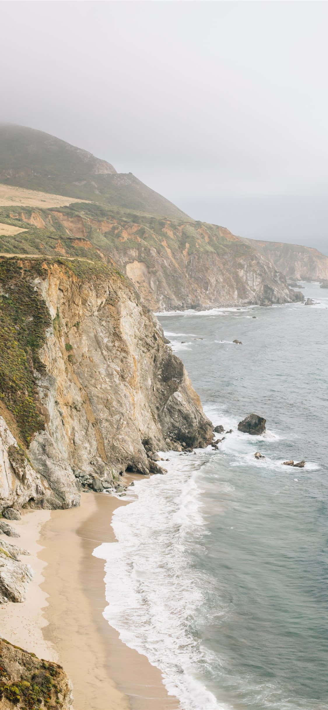 Frumusețea Coastei Big Sur în California Fundal