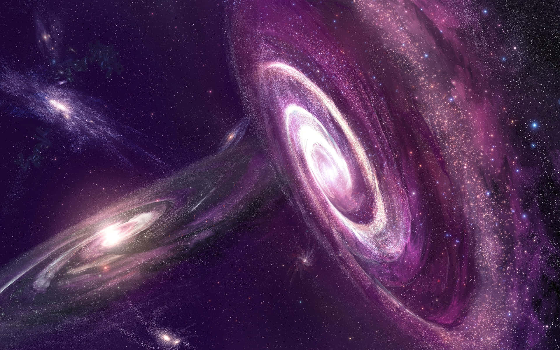 Frumusețea Galaxiei Purpurii Fundal
