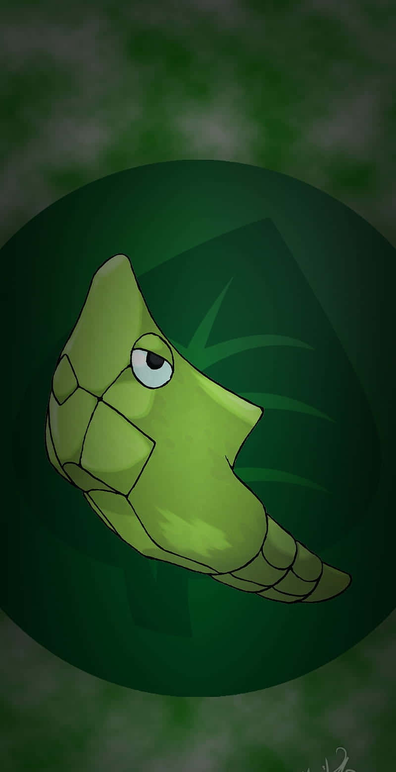 Frunză verde cu Metapod telefon Fundal
