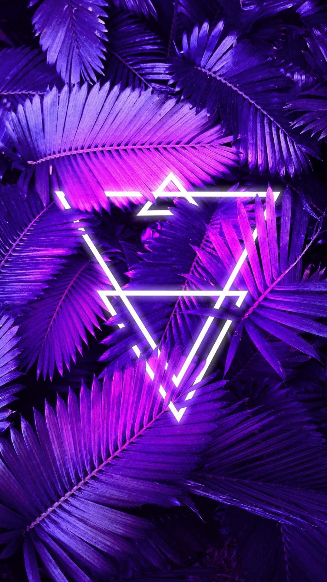 Frunze de Junglă Neon Trendy pentru iPhone Fundal