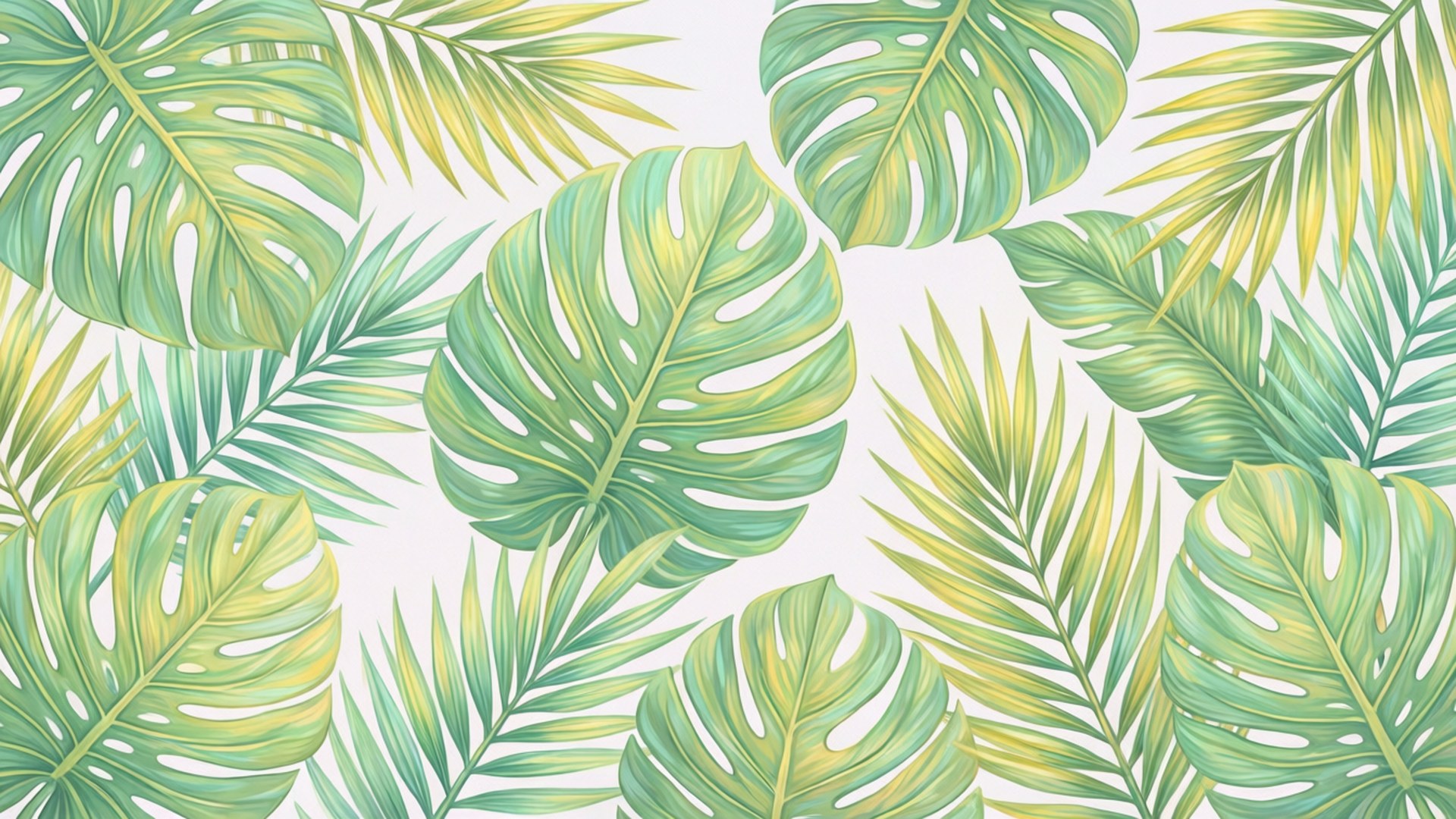 Frunze tropicale pastelate Fundal