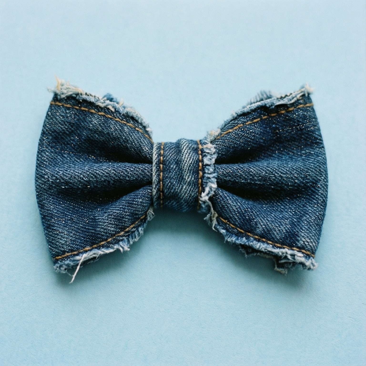 Fundă de Păr Denim Cusută Fundal