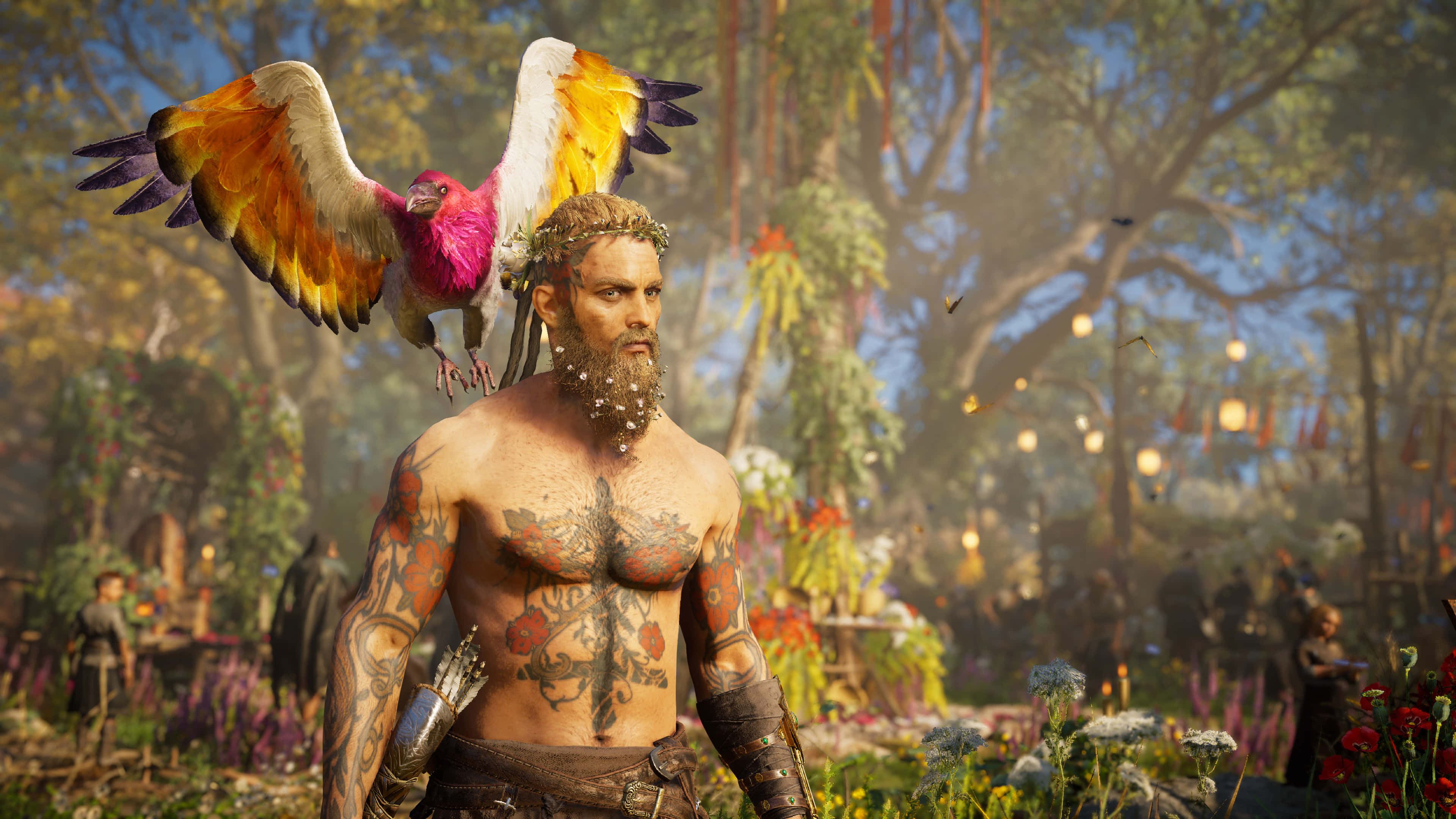 Fundal 4K Assassin's Creed Valhalla Festivalul Ostara Fundal