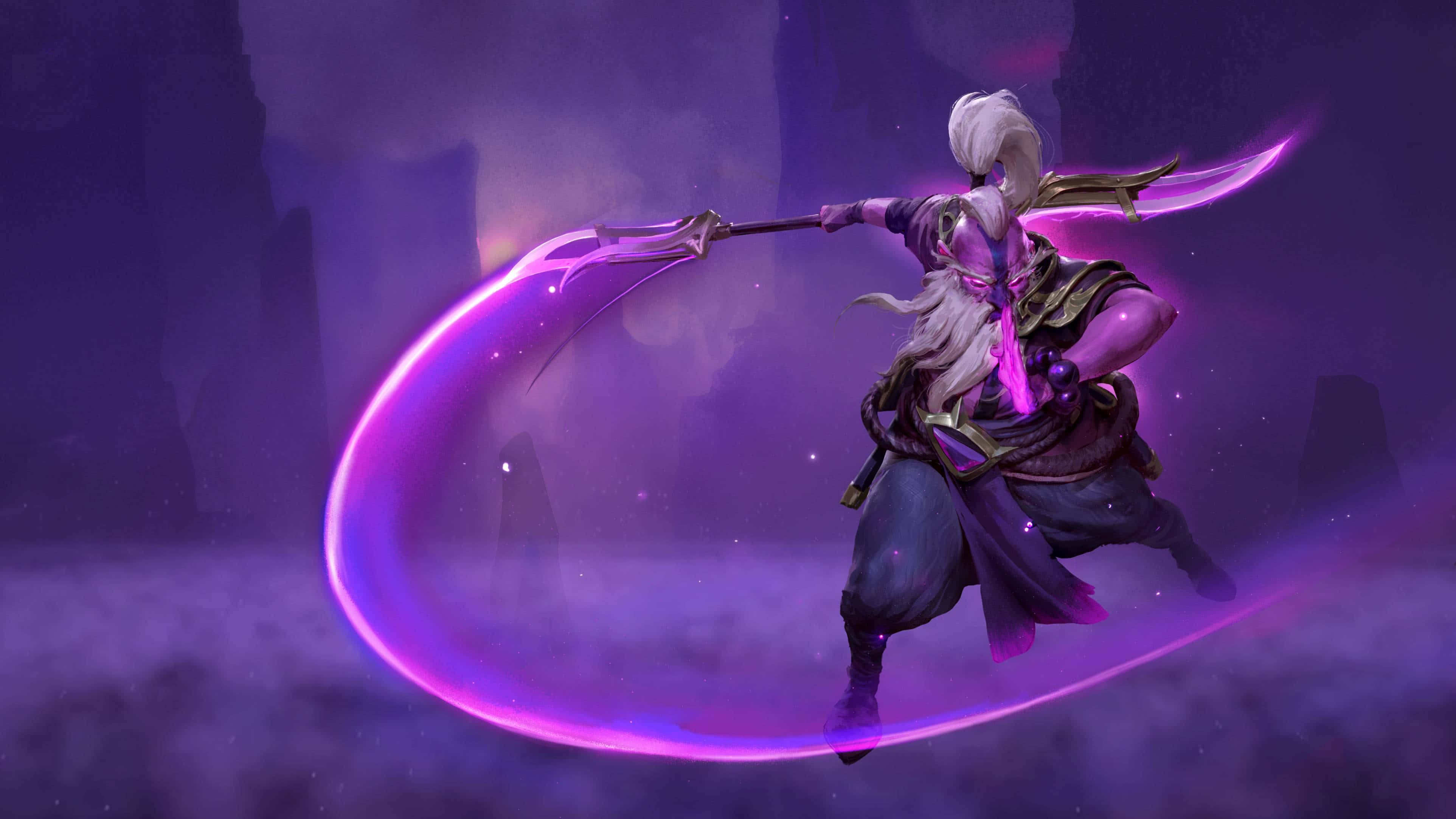 Fundal 4K Dota 2 Void Spirit pe Munte Fundal