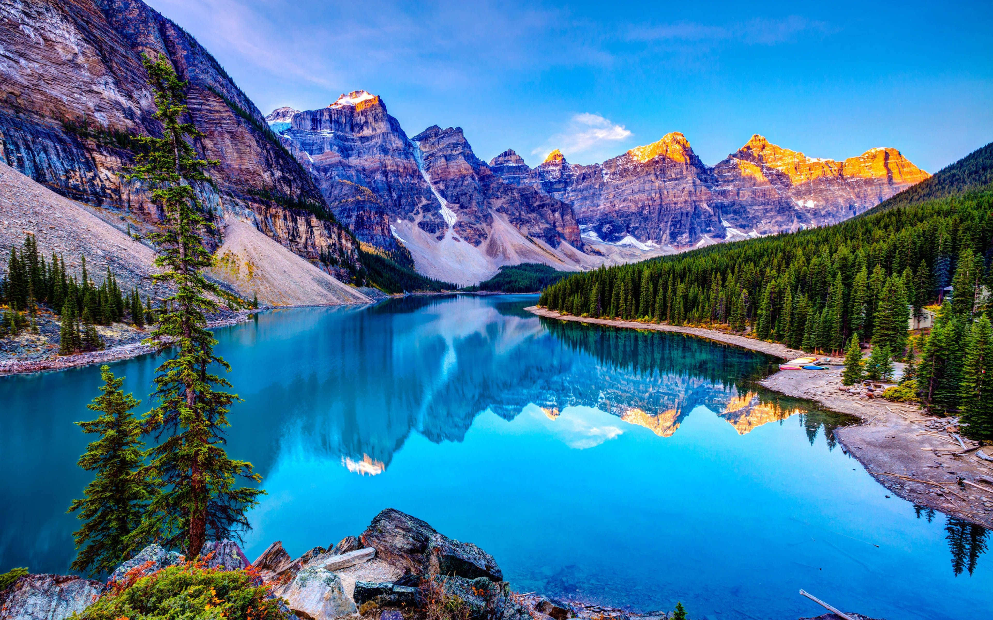 Fundal 4K Parcul Național Banff, Alberta, Canada Fundal