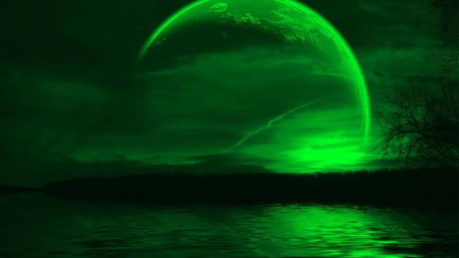 Fundal Aesthetic Verde Neon Izbitor Fundal
