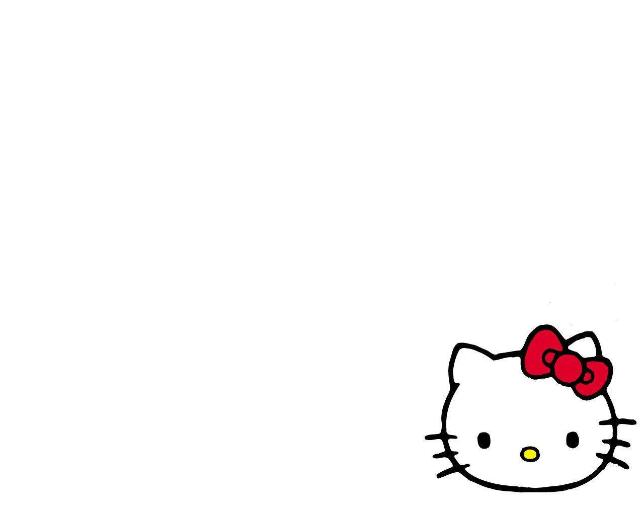Fundal alb cu Hello Kitty Fundal