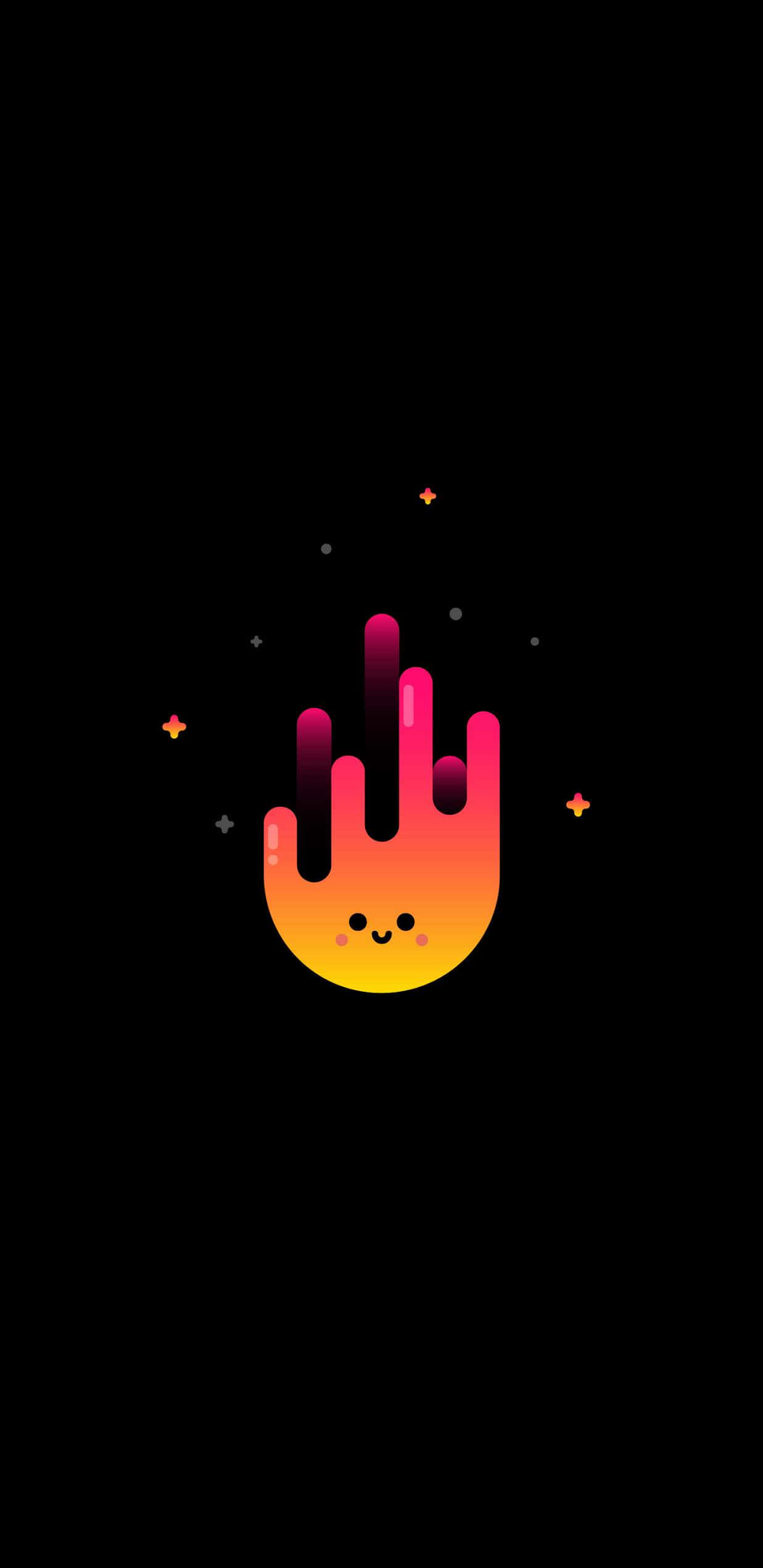 Fundal AMOLED cu Față Drăguță de Foc Fundal
