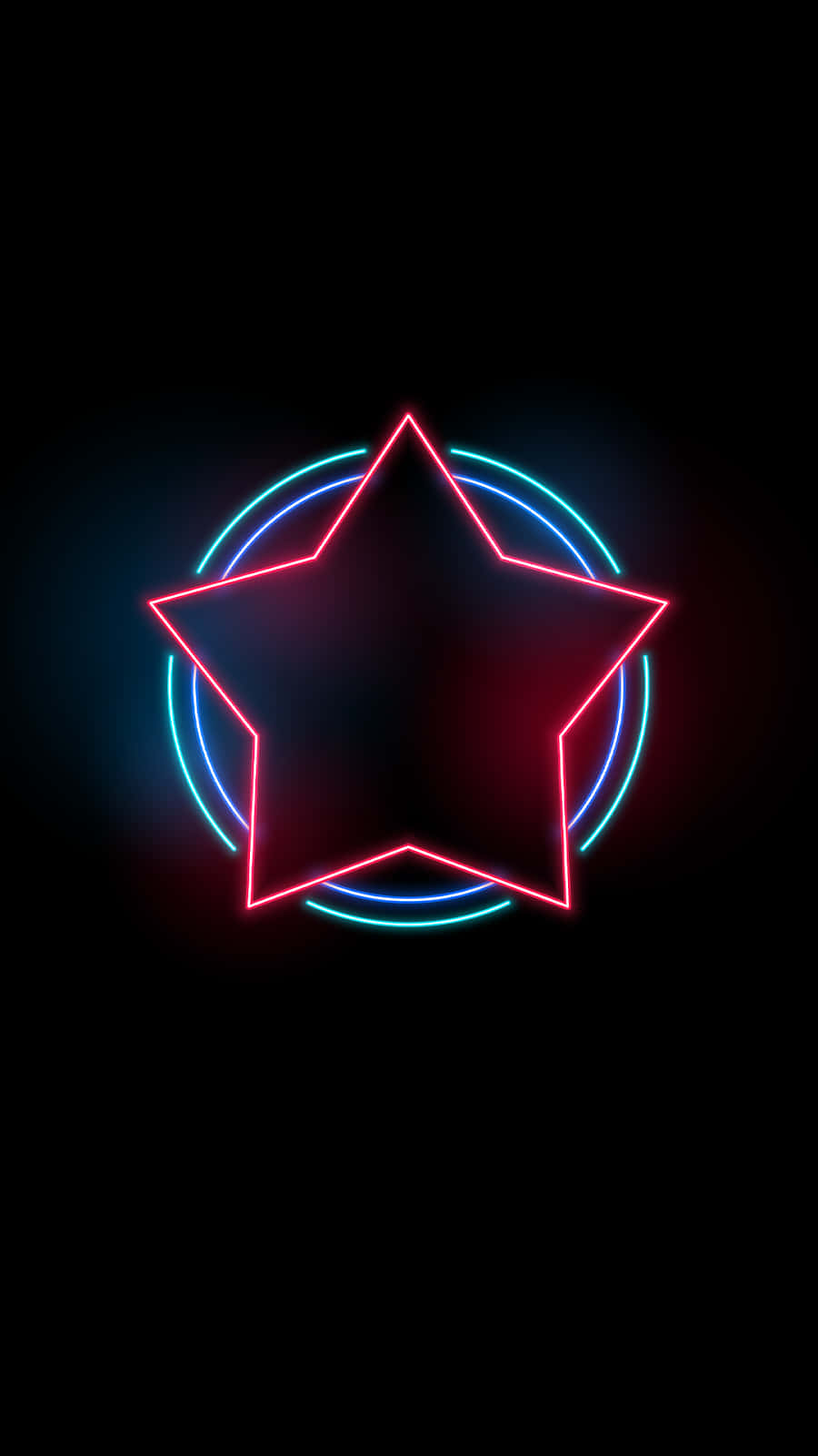 Fundal AMOLED Pixel 3XL cu Stea Neon Fundal