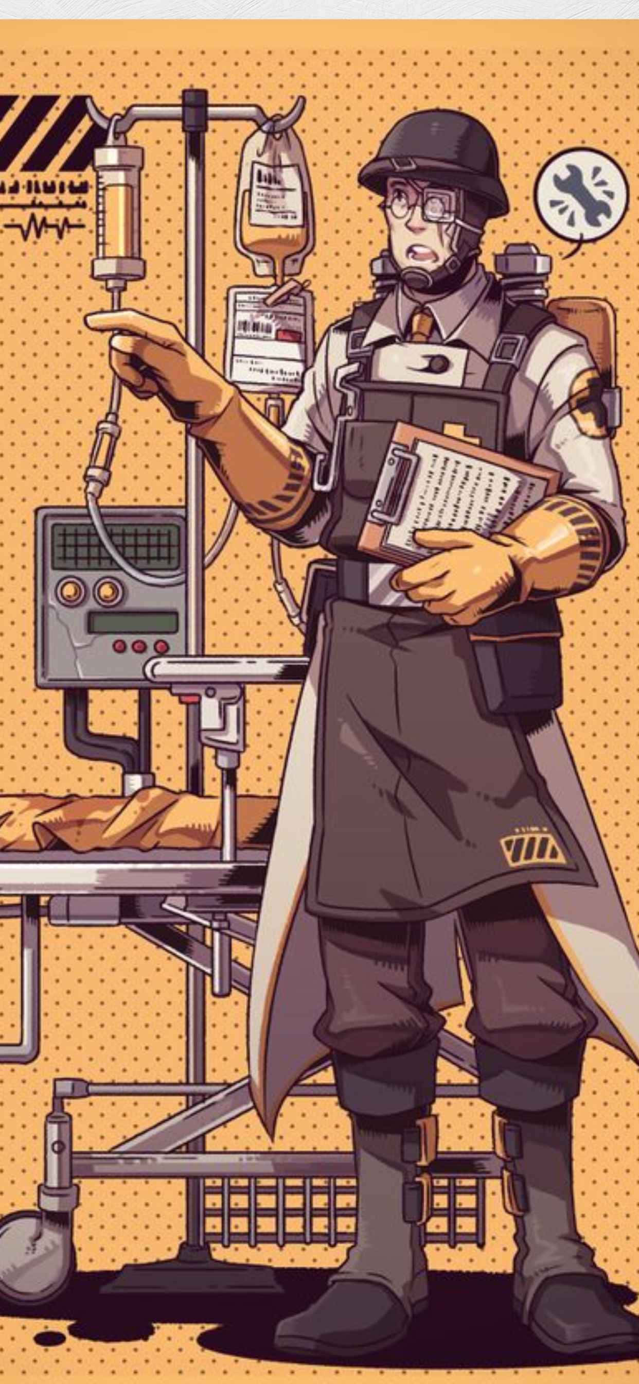 Fundal Animat Galben iPhone Xs Max Team Fortress 2 Fundal