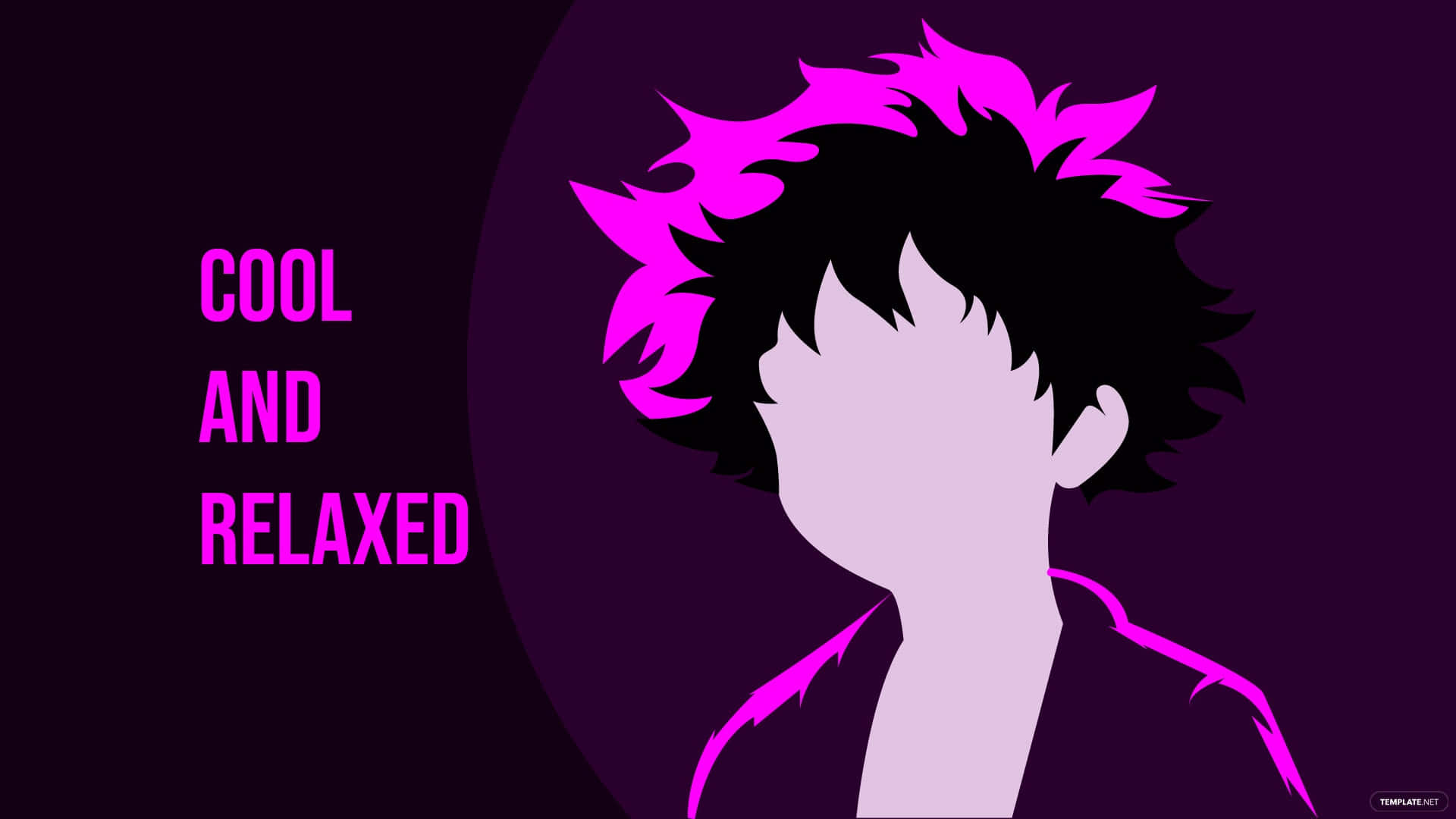 Fundal anime violet strălucitor și colorat Fundal