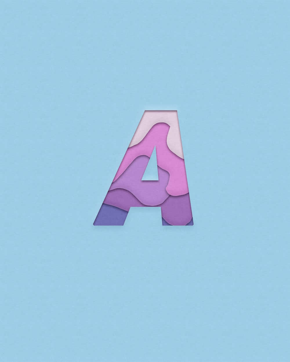Fundal Artă Vectorială cu Litera A Pastel Fundal