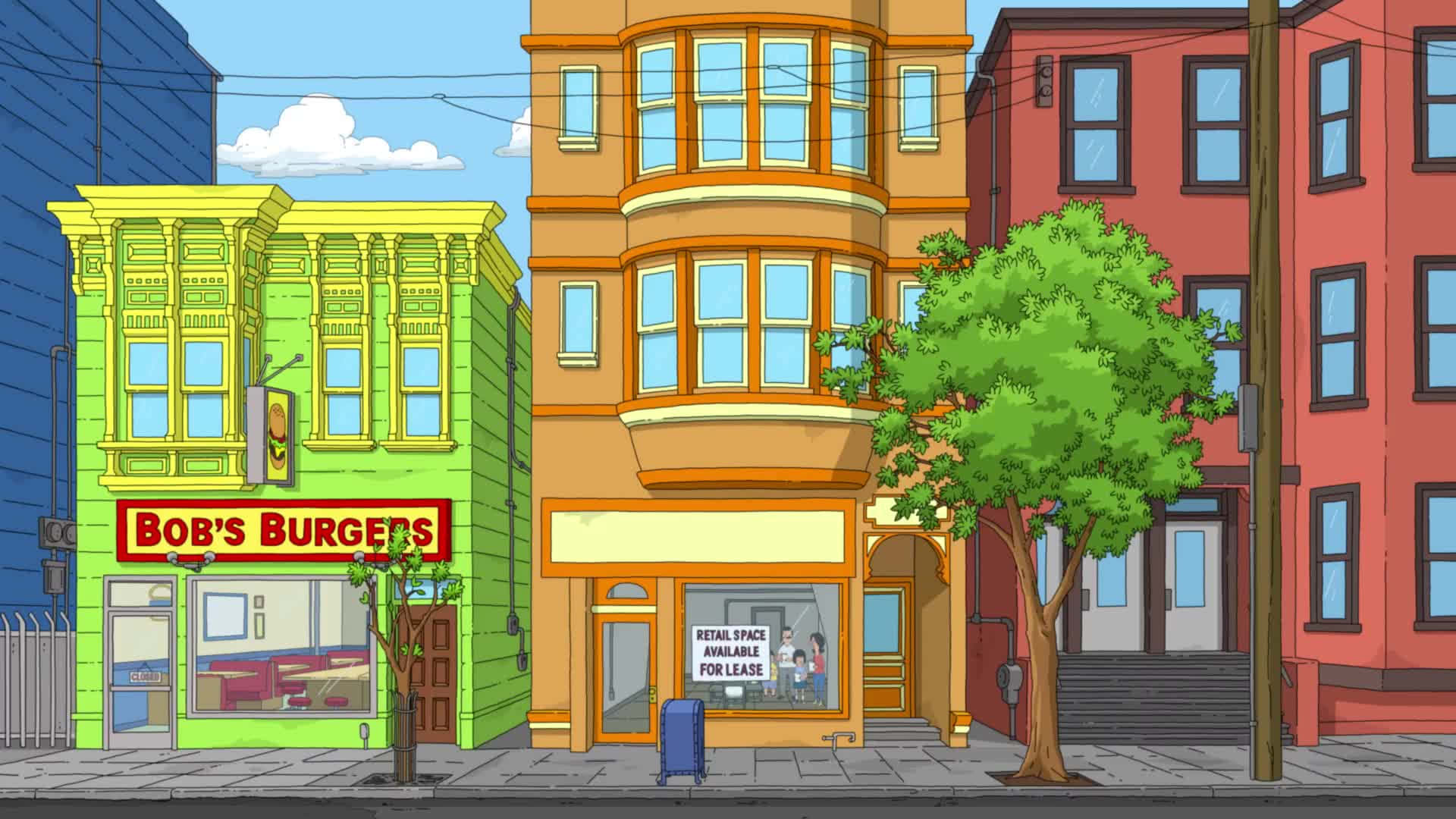 Fundal Bob's Burgers lângă Magazinul de Alături Fundal