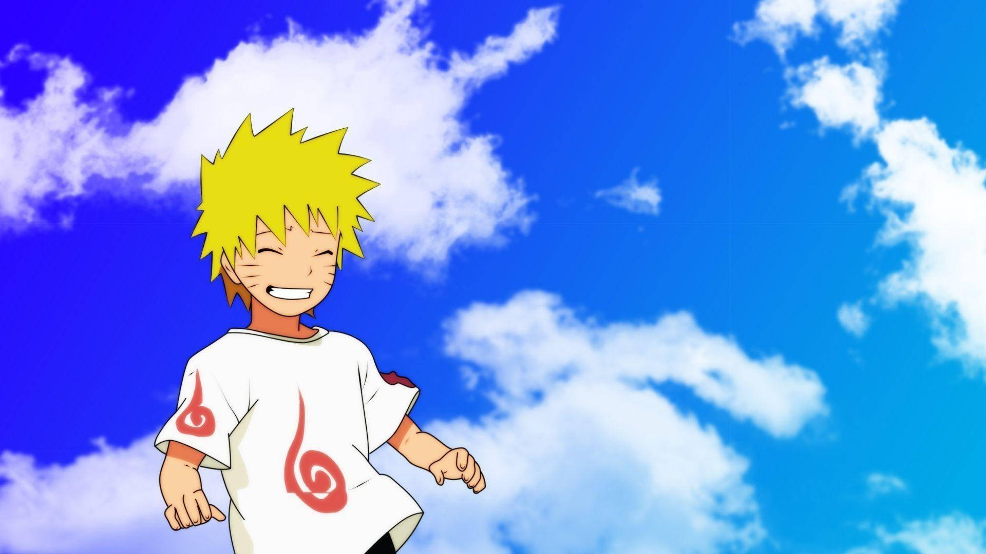 Fundal cer drăguț cu Naruto Fundal