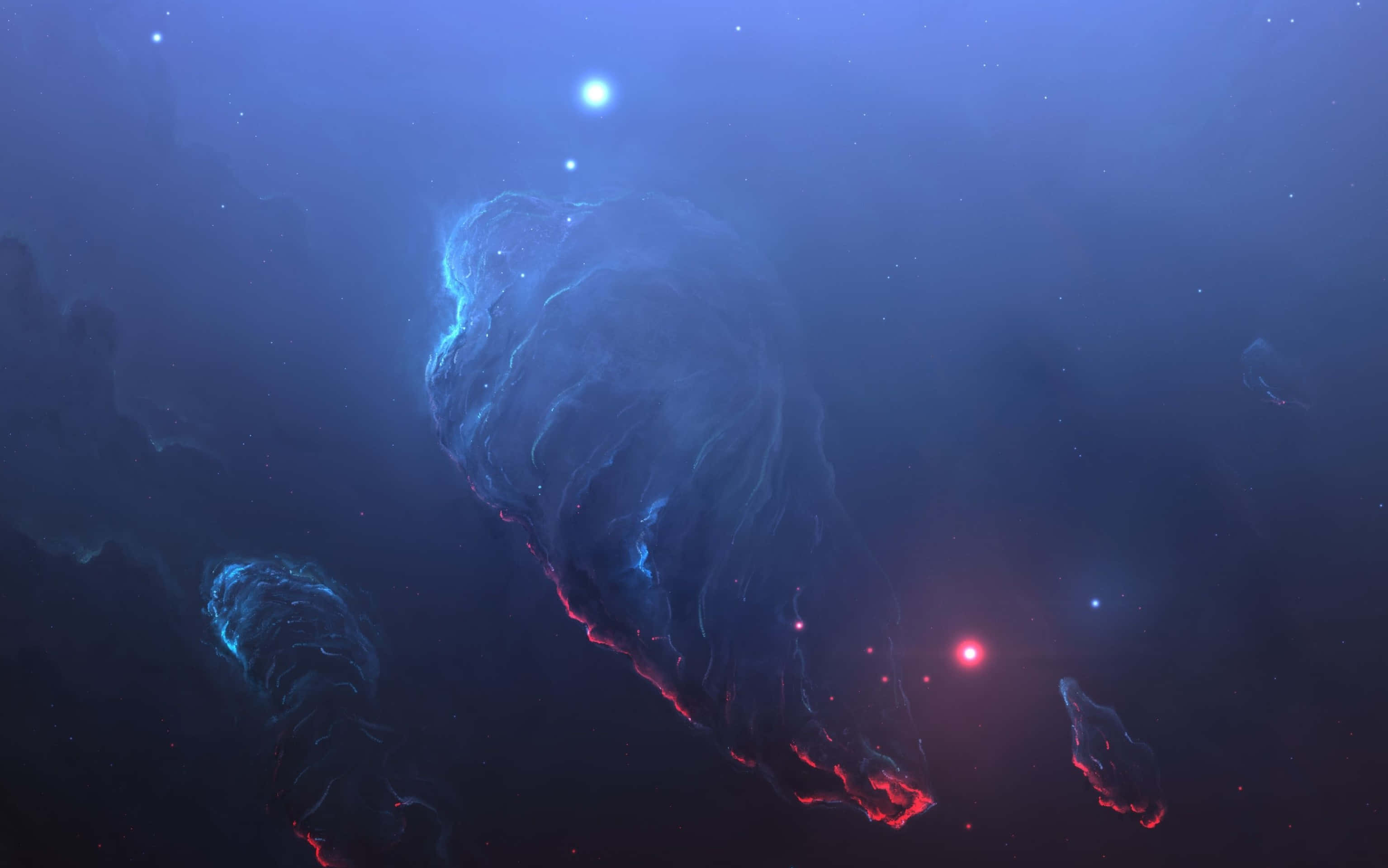 Fundal ceresc cu nori de nebuloasă întunecată Fundal