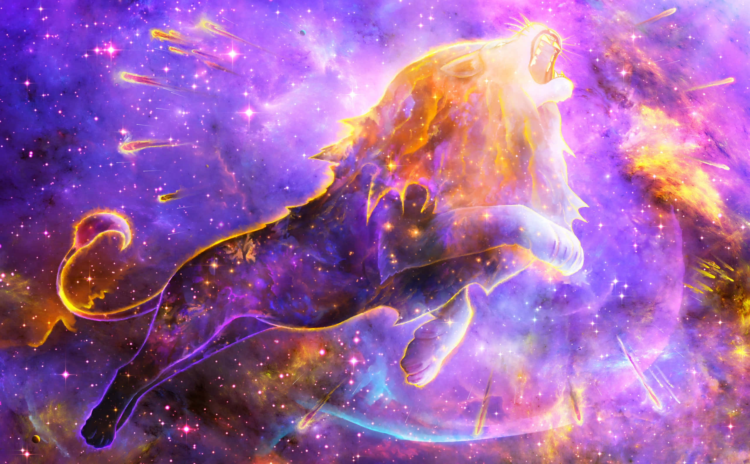 Fundal cu leu galactic Fundal