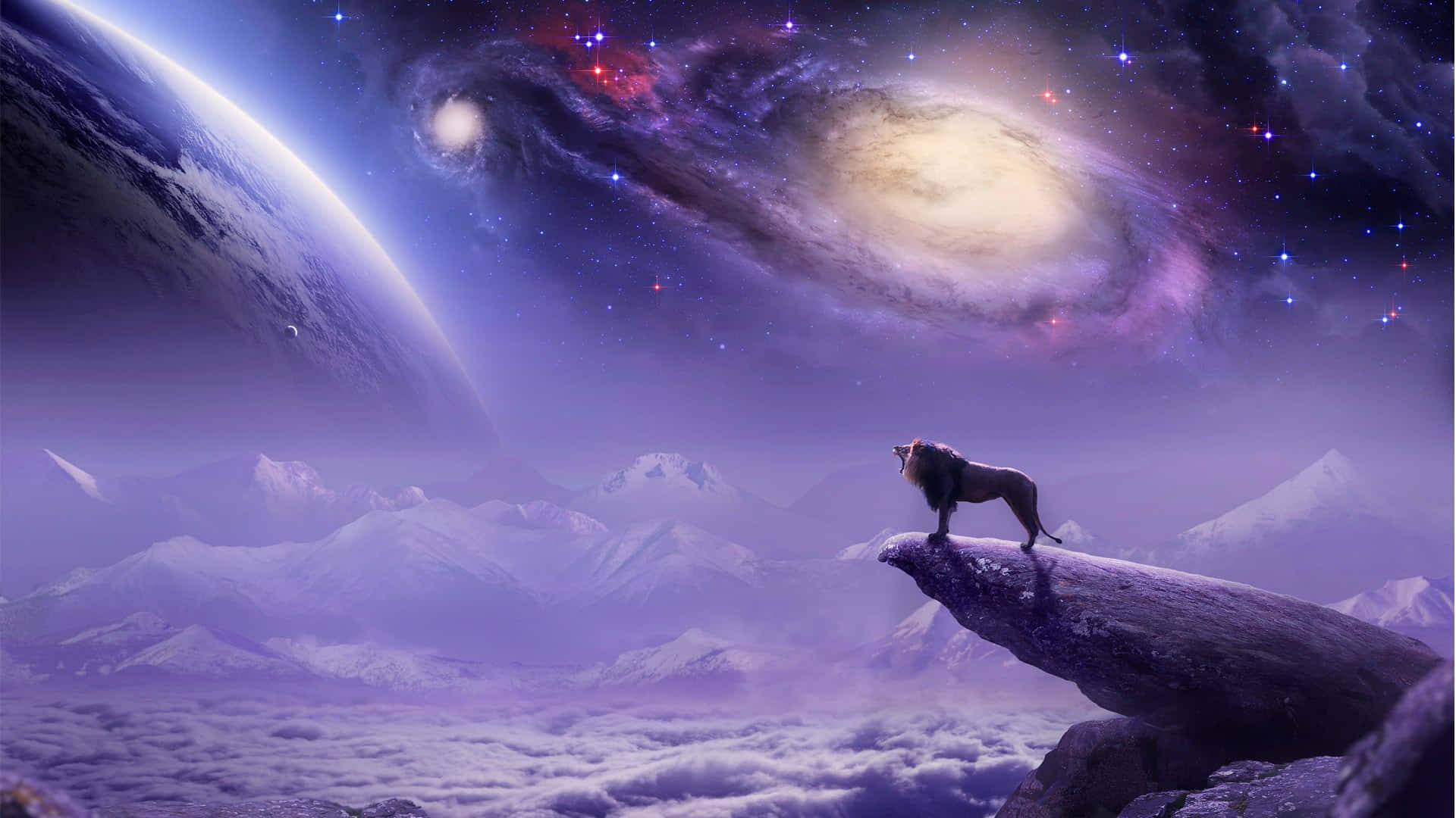 Fundal cu leu galactic Fundal