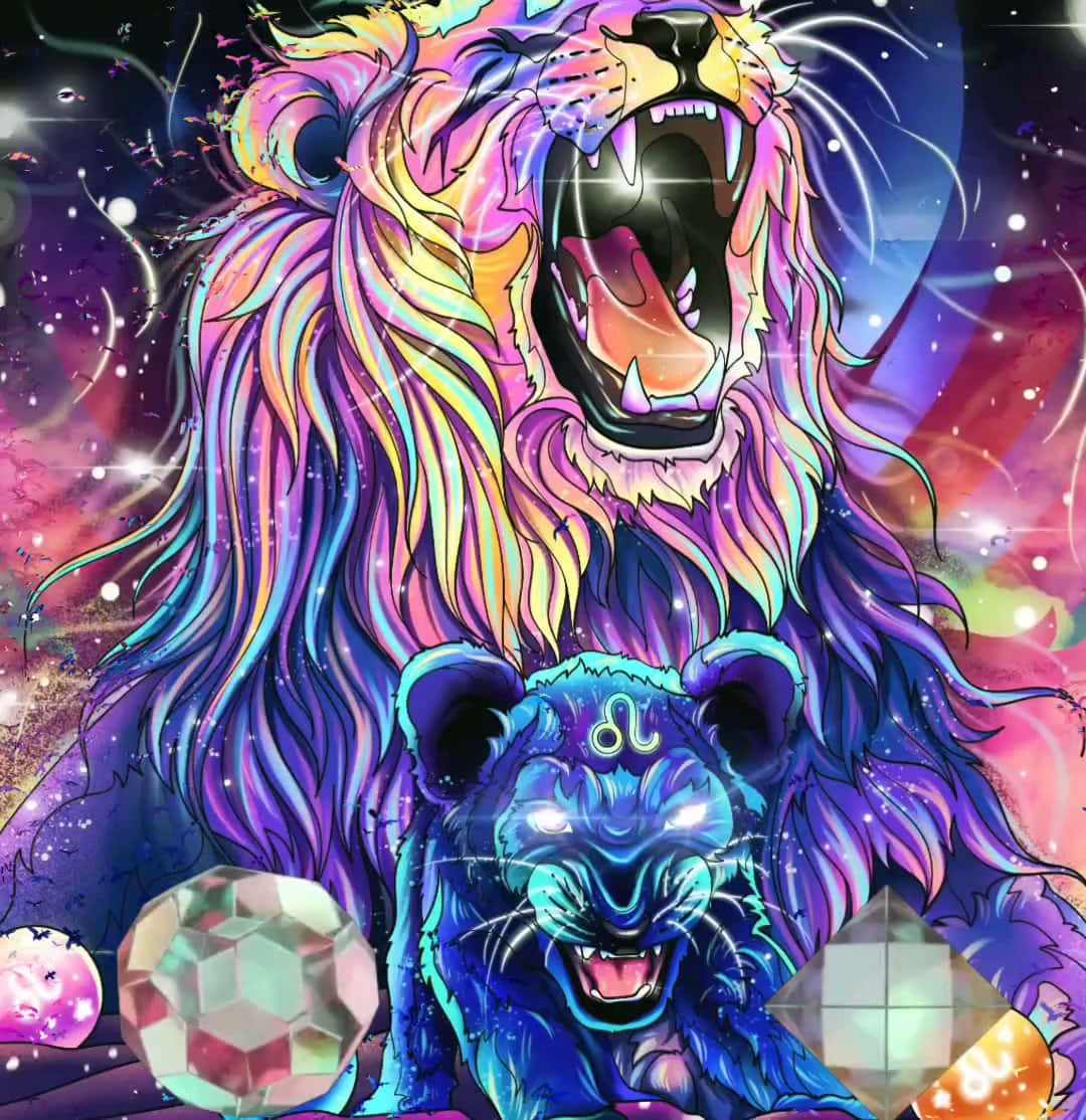 Fundal cu leu galactic Fundal