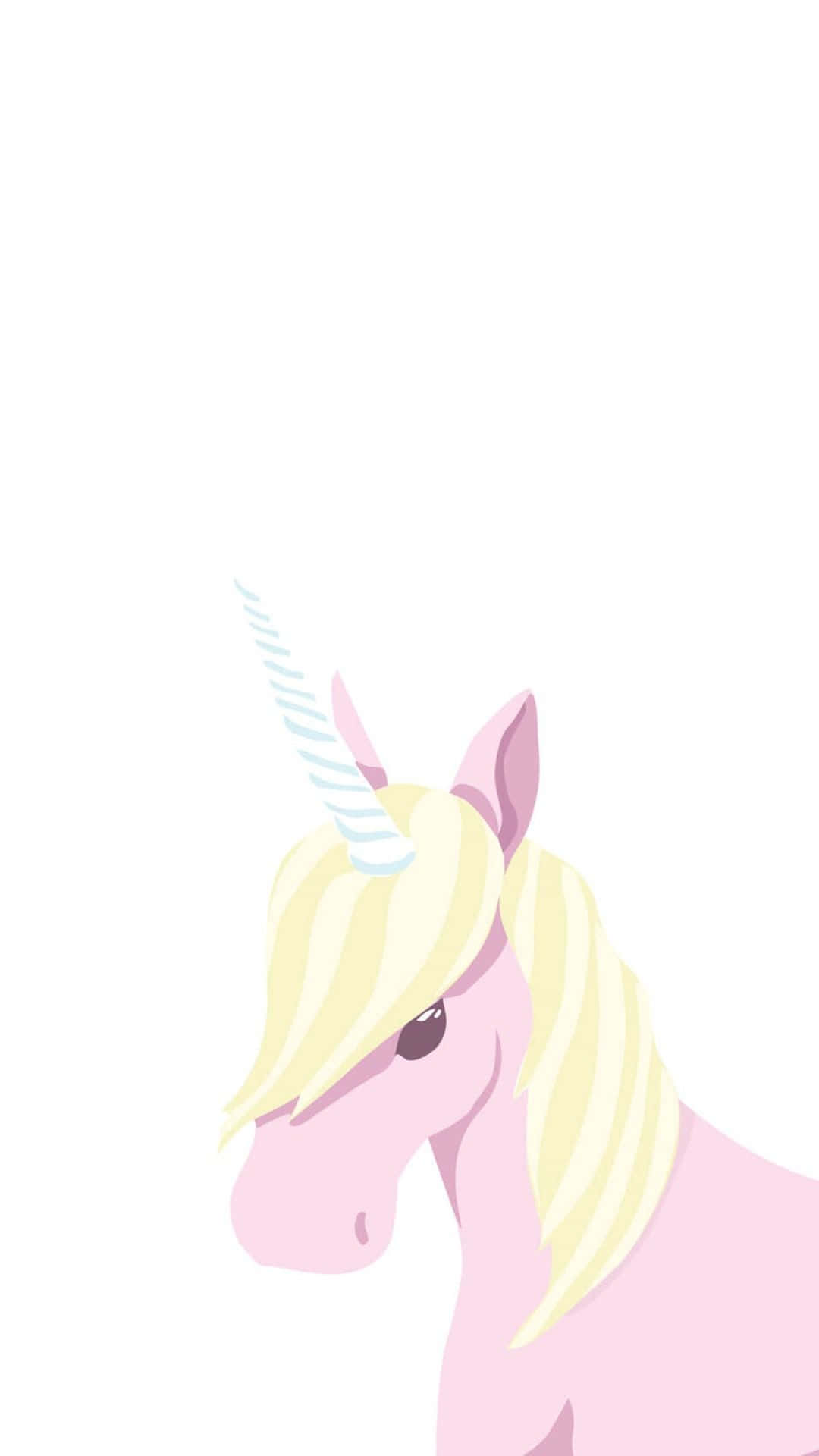 Fundal cu Unicorn Roz și Galben Fundal