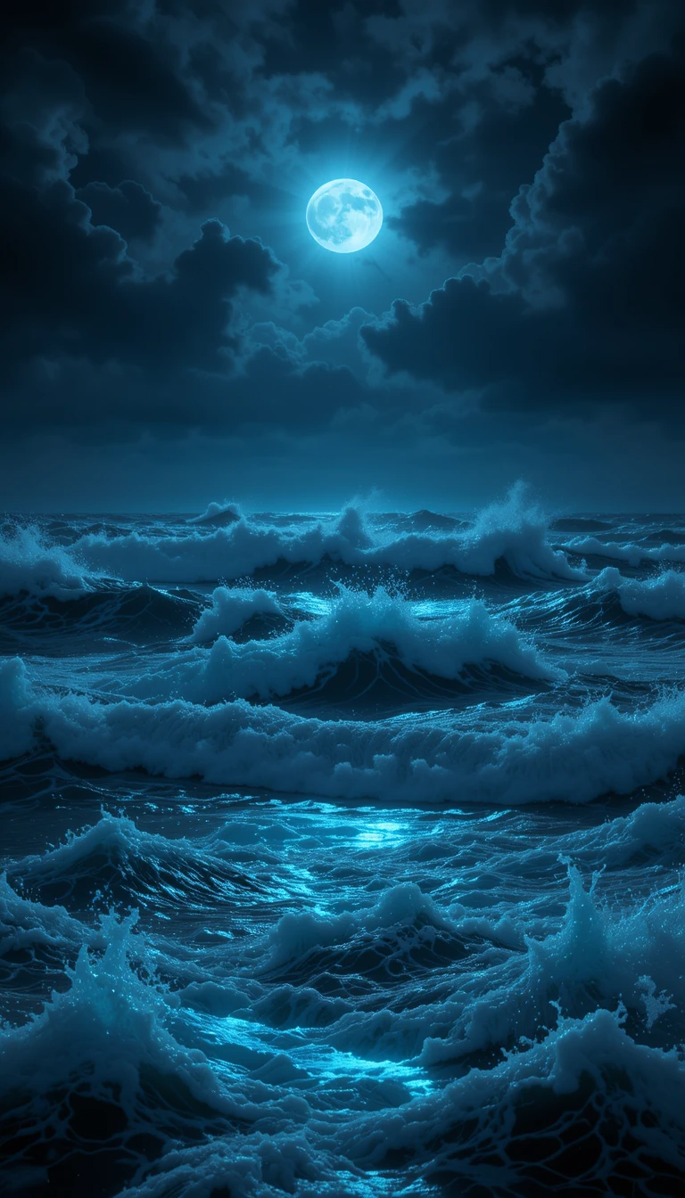 Fundal de ecran întunecat cu ocean pentru Android Fundal