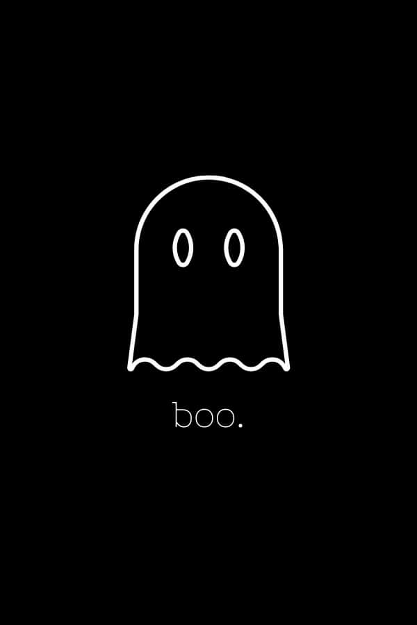 Fundal de Halloween Estetic cu Fantomă care spune Boo Fundal