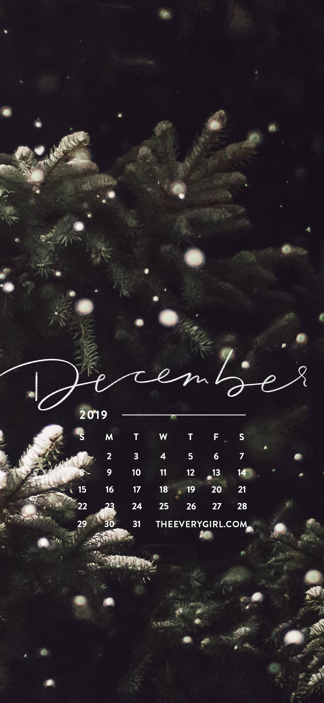 Fundal de iarnă decembrie minimalist pentru iPhone de Crăciun Fundal