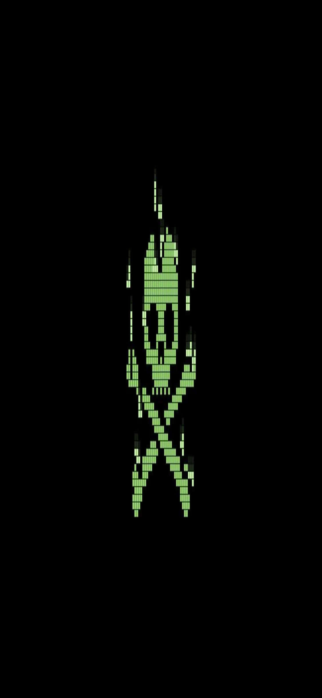 Fundal Programare iPhone Xs Craniu Pixel Fundal