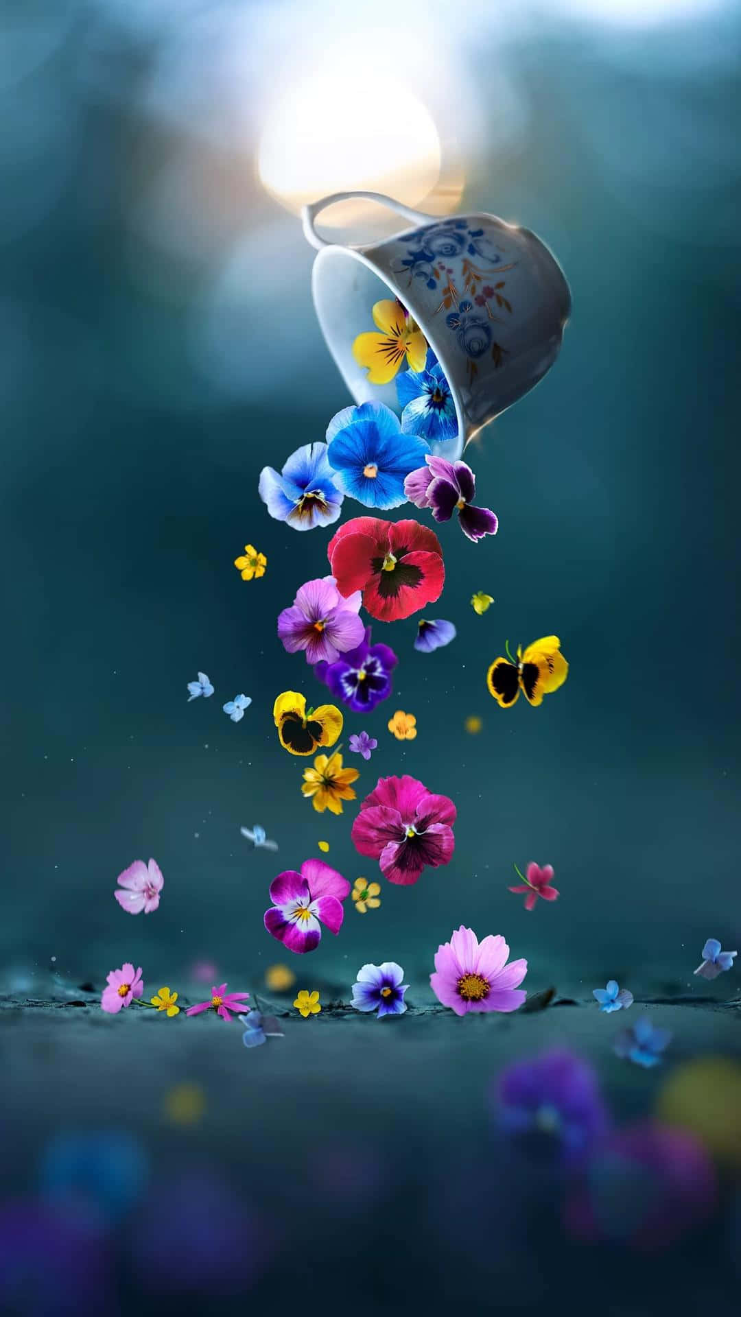 Fundal de telefon floral visător Fundal