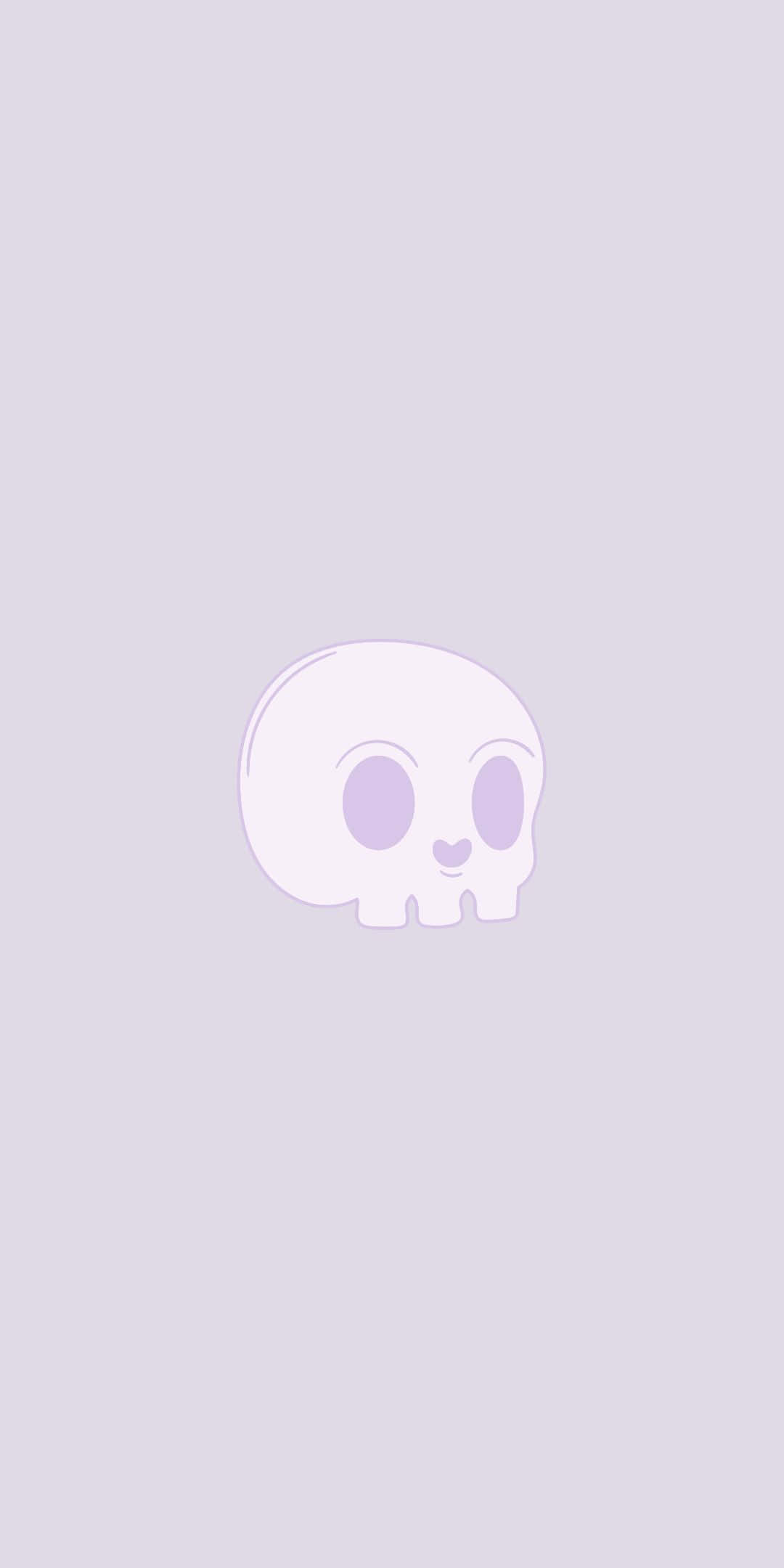 Fundal drăguț și minimalist cu craniu pentru Pixel 3 Fundal