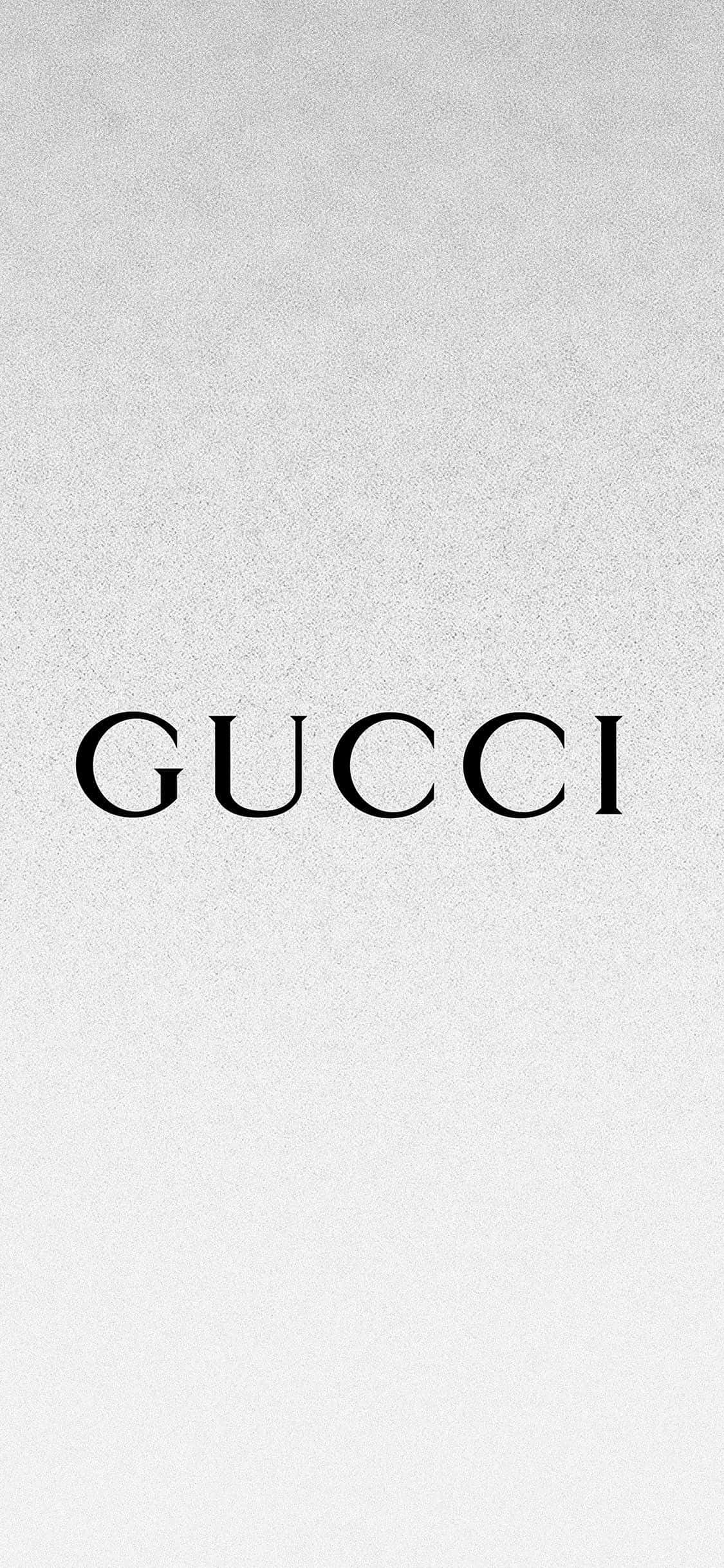 Fundal Elegant Text Gucci Argintiu Alb Fundal