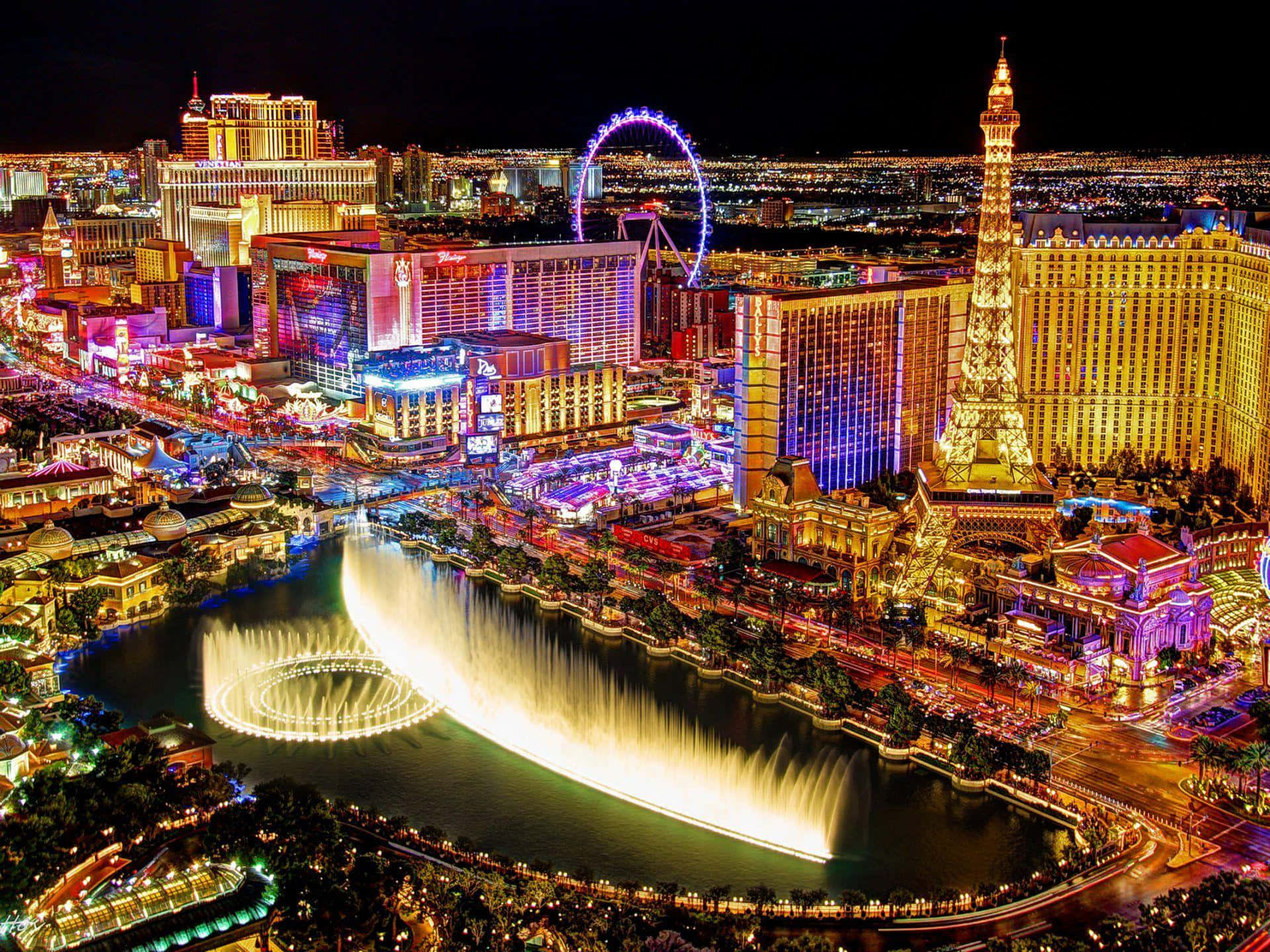 Fundal Faimoasa Fântână Bellagio Vegas Fundal