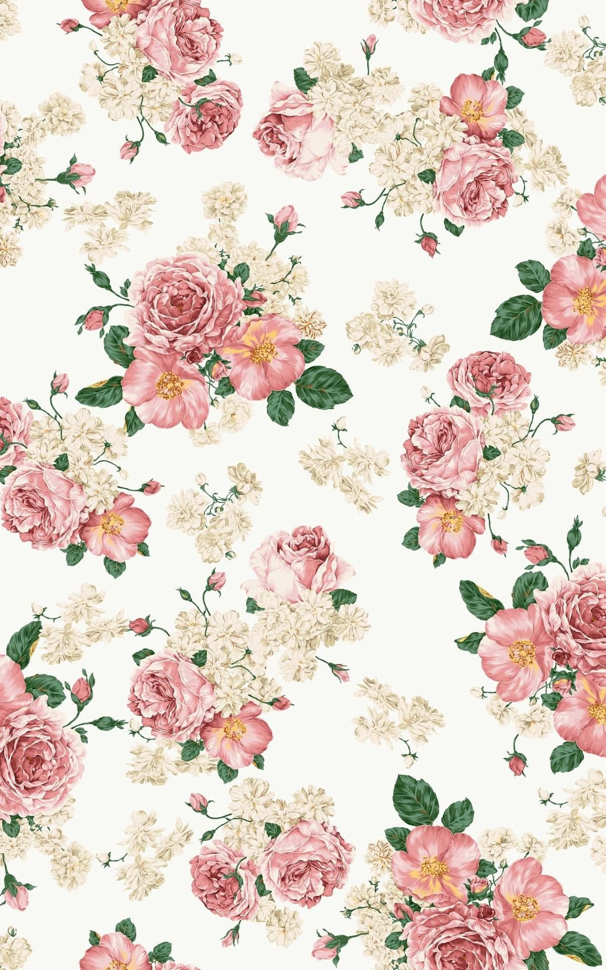 Fundal Floral Roz Încantator Fundal