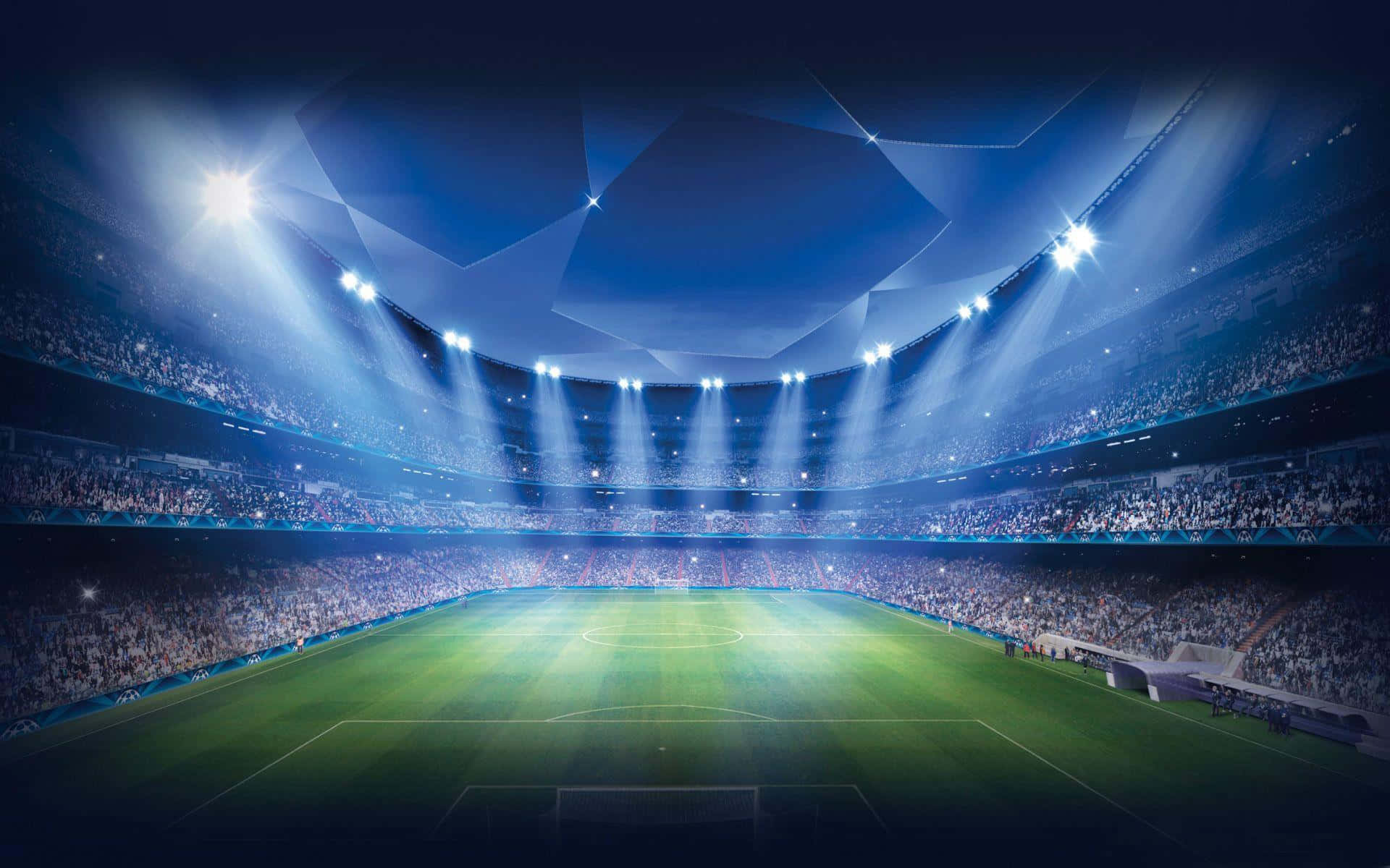 Fundal Grafic Stadion de Fotbal pe Teren Fundal