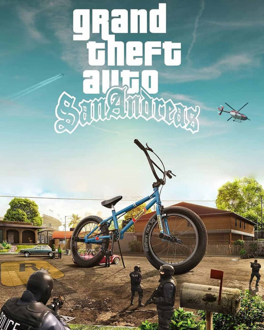 Fundal GTA Grand Theft Auto San Andreas Bicicletă BMX Mare Fundal