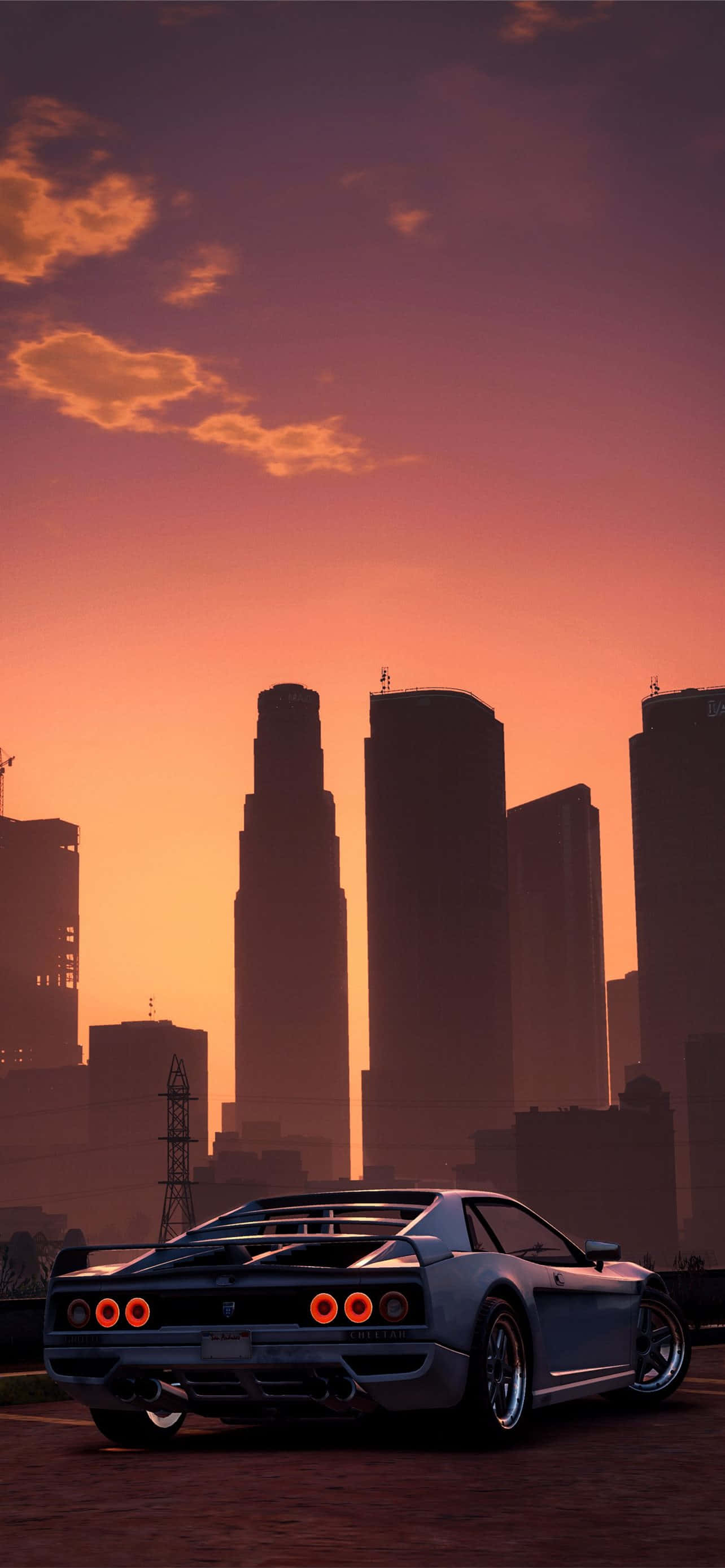 Fundal GTA Mașină Sport Parcată Los Santos Fundal