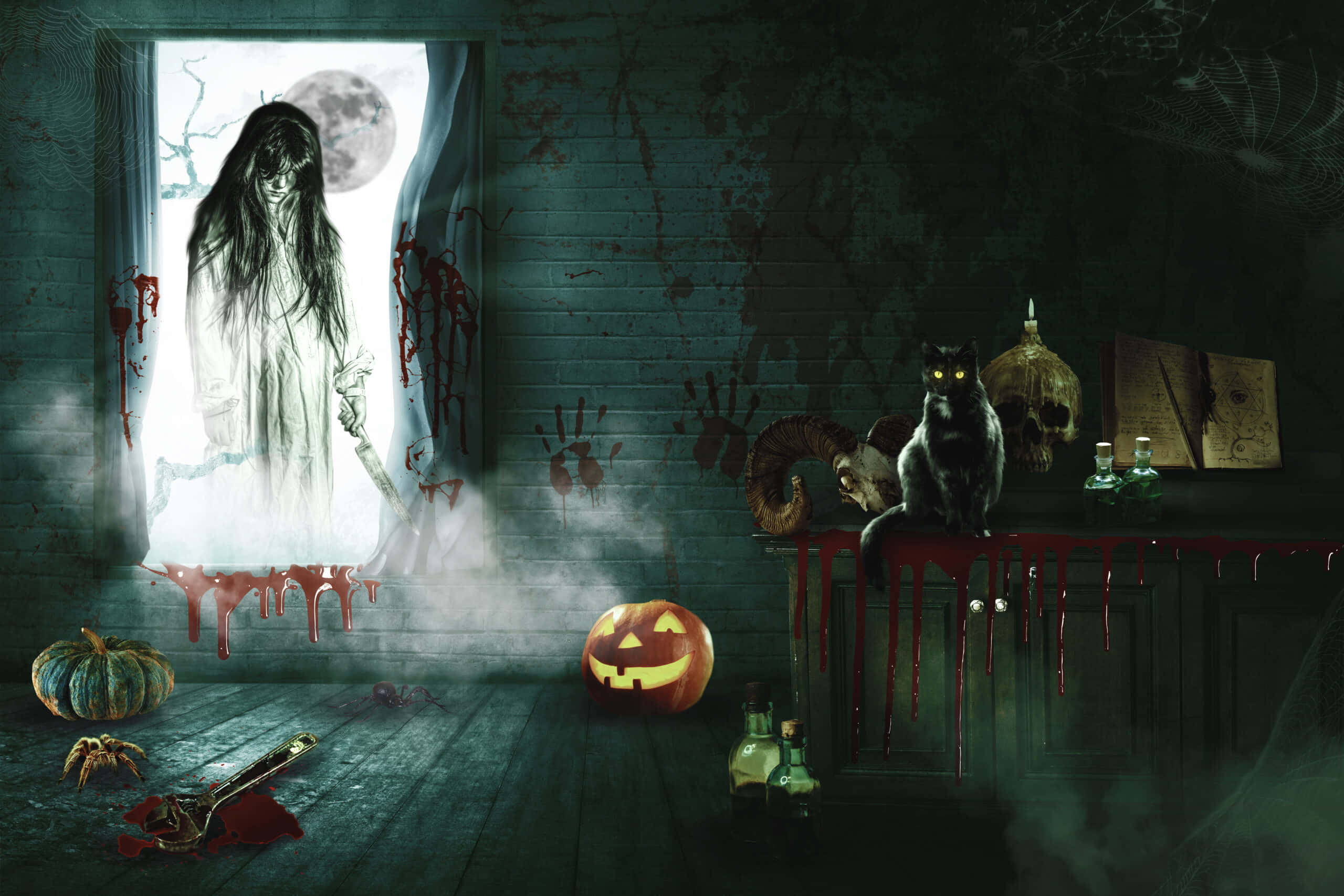 Fundal înfricoșător de Halloween Fundal