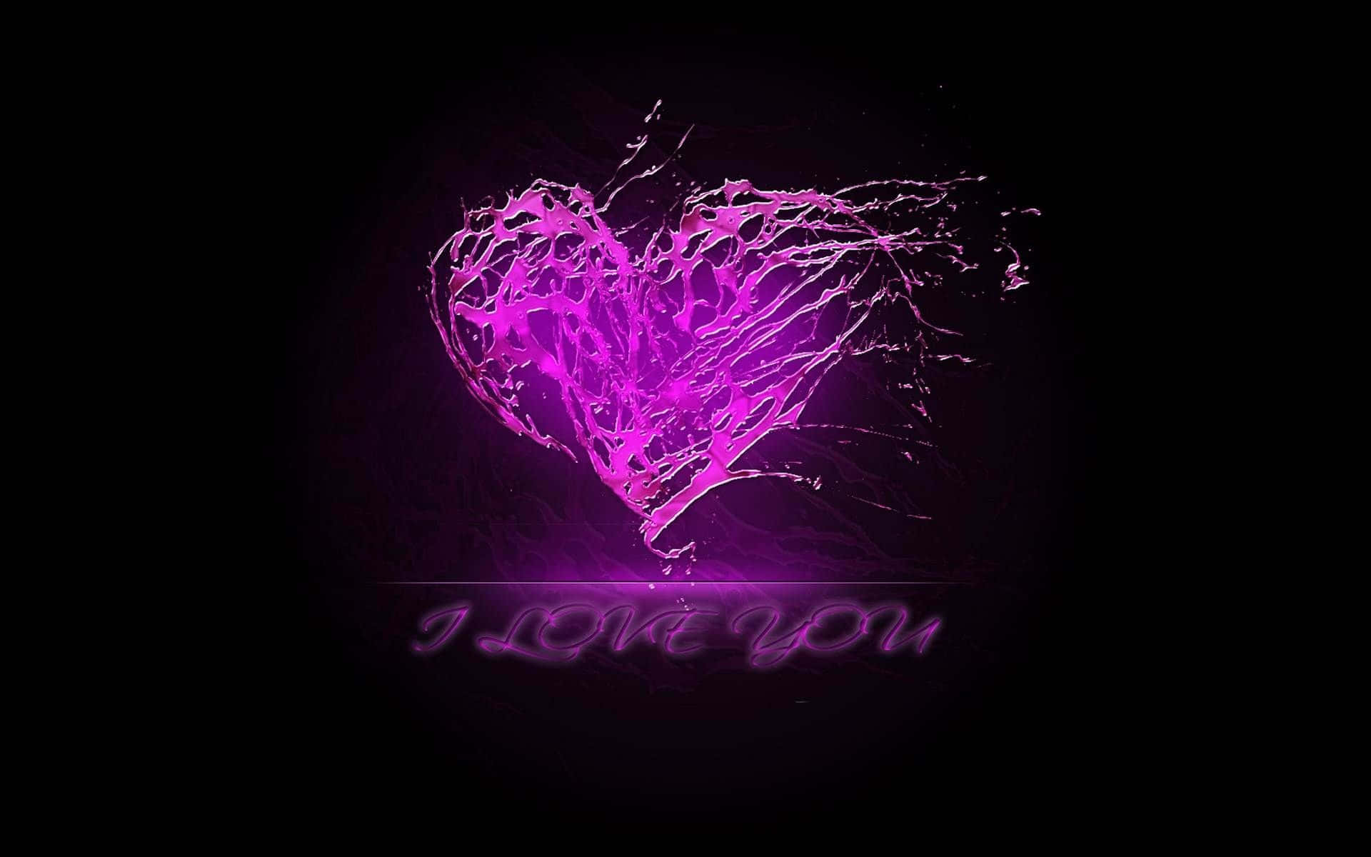 Fundal Inimă Purple Love Fundal