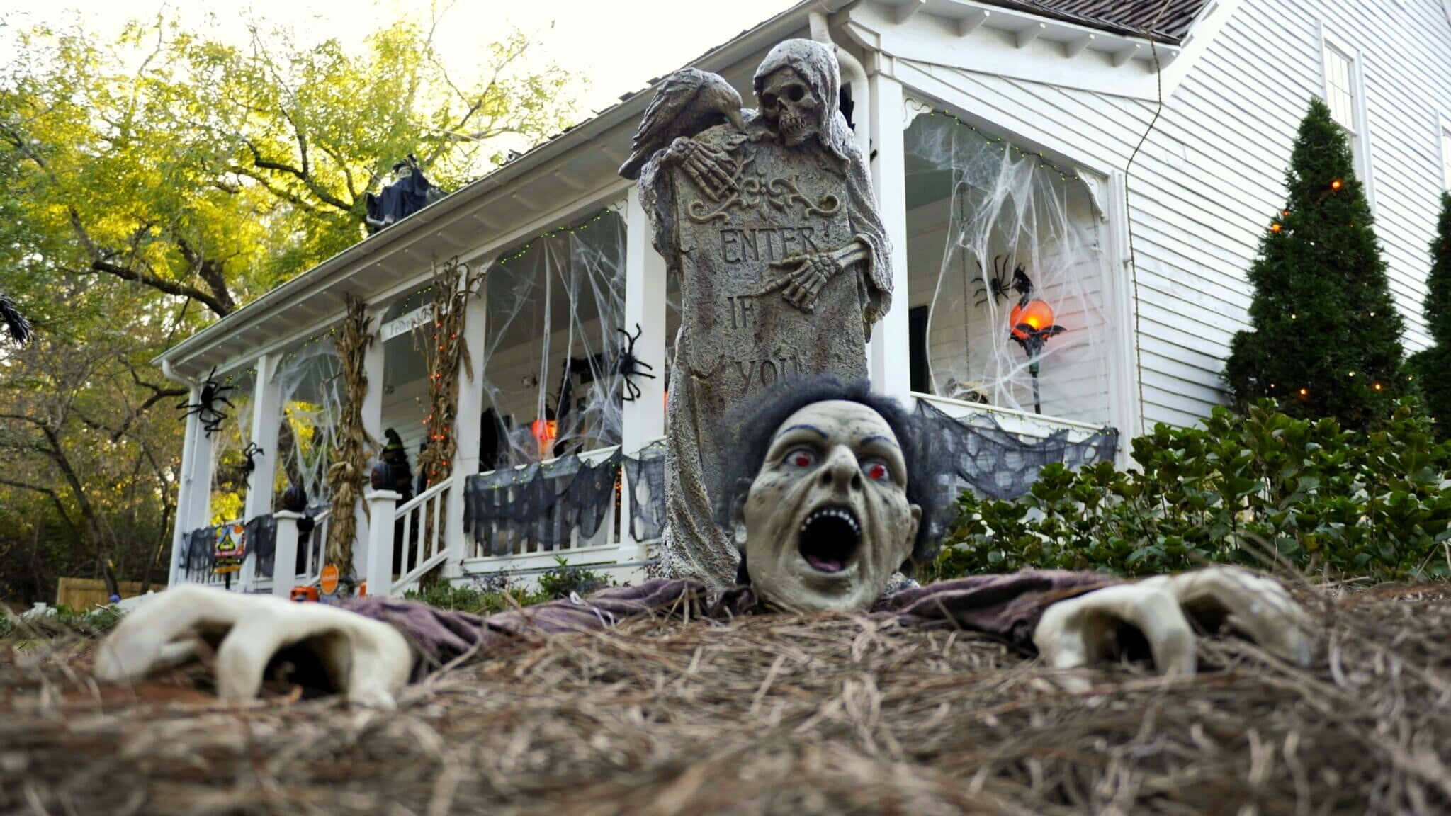 Fundal înspăimântător de Halloween Fundal