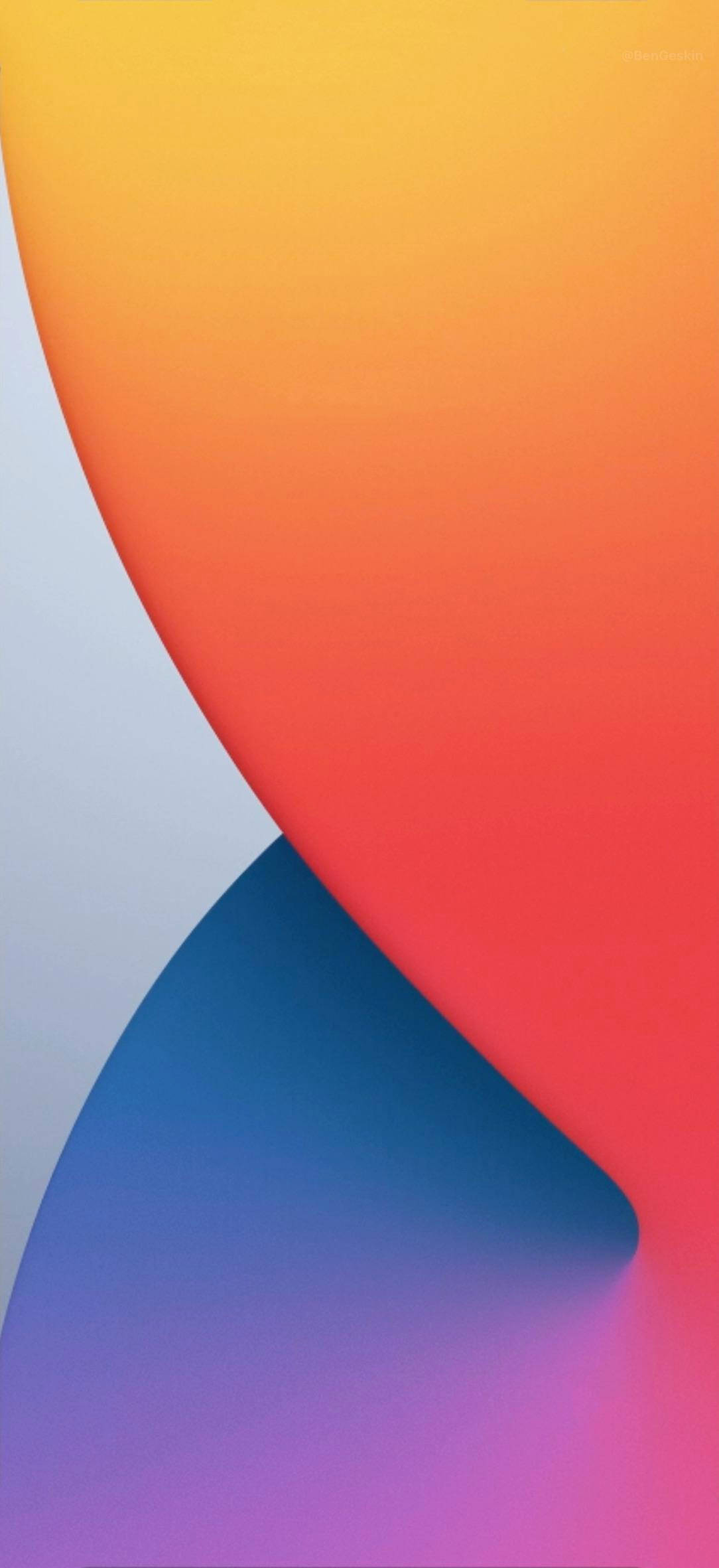 Fundal iOS 14 cu curbe Fundal