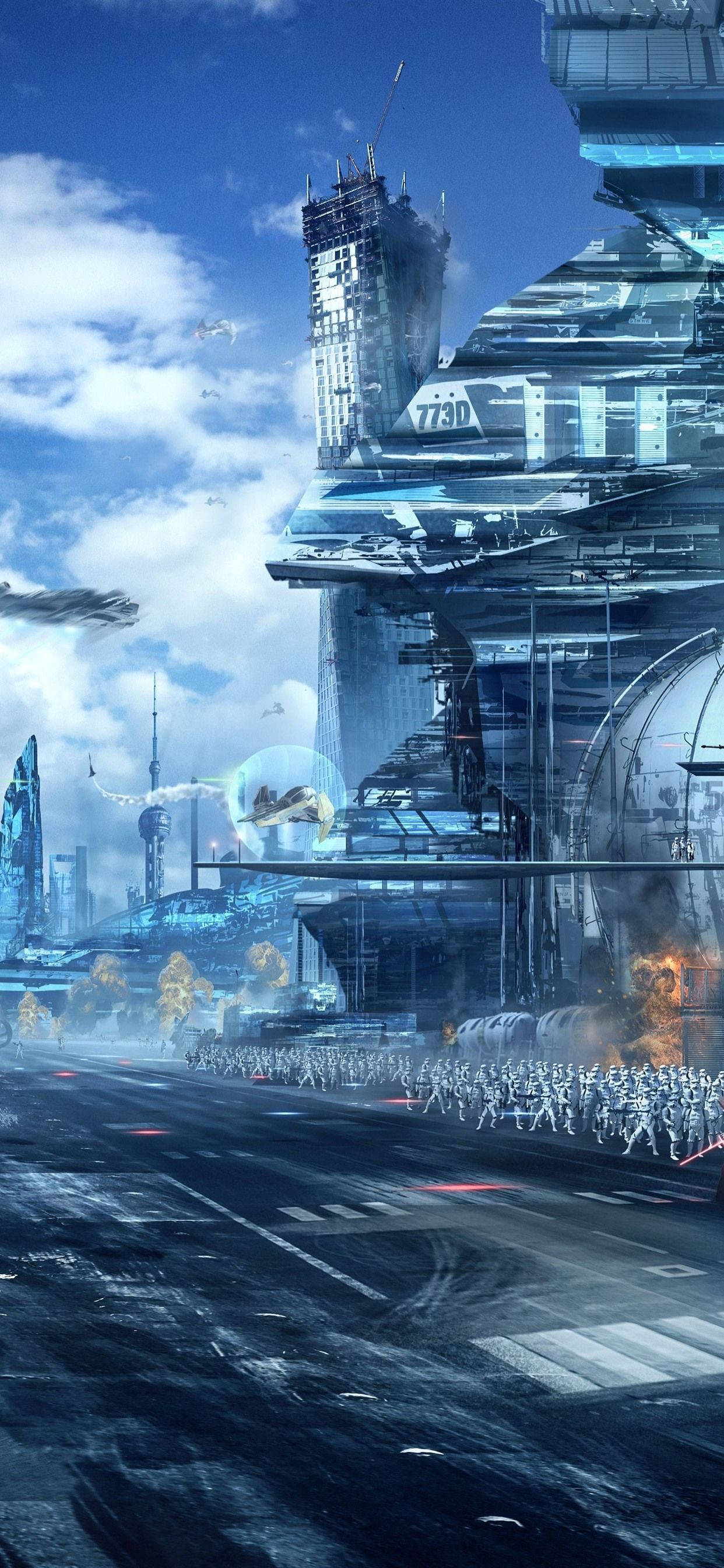 Fundal iPhone 4K Star Wars De Luptă Fundal