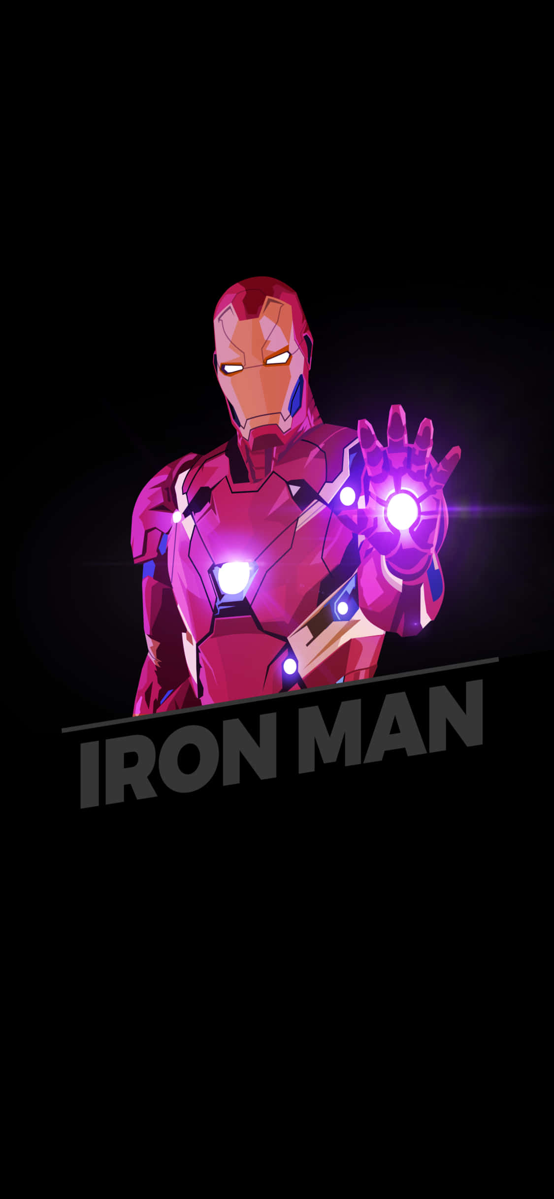 Fundal iPhone X Iron Man Iron Man Lumină Violet Fundal
