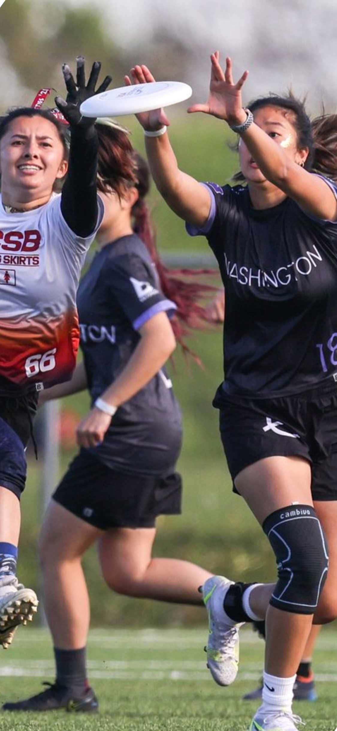 Fond de ecran iPhone X pentru ultimate frisbee, jucători Fundal