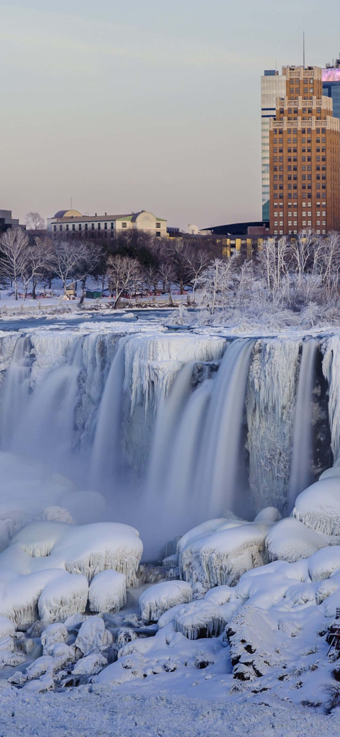 Fundal iPhone X Cascada Niagara Înghețată Fundal