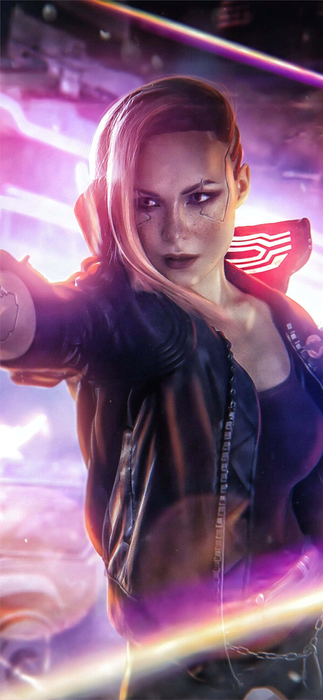 Fundal iPhone X Cyberpunk 2077 Valerie Mercenara Fundal